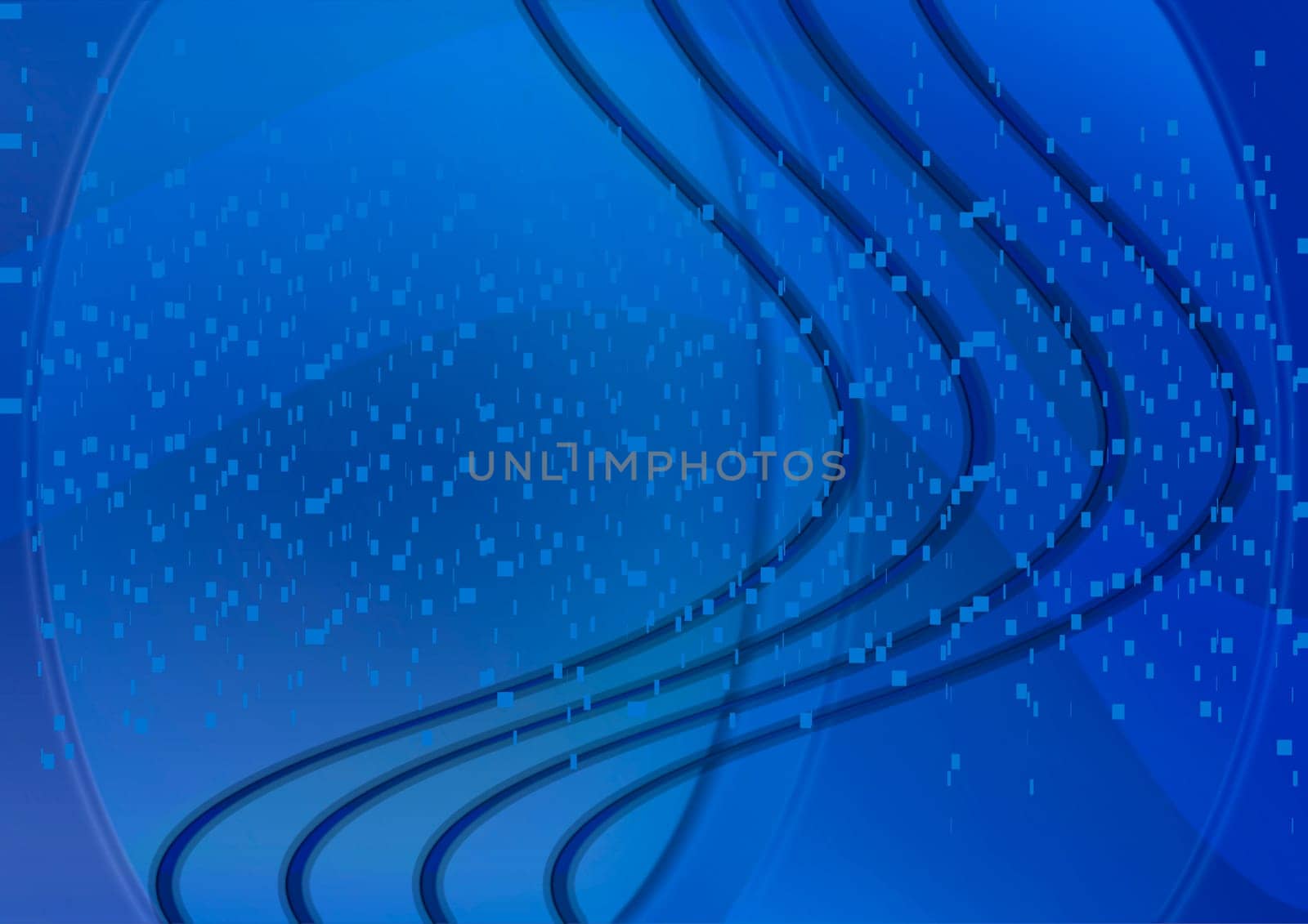 simple abstract background of blue curve lines