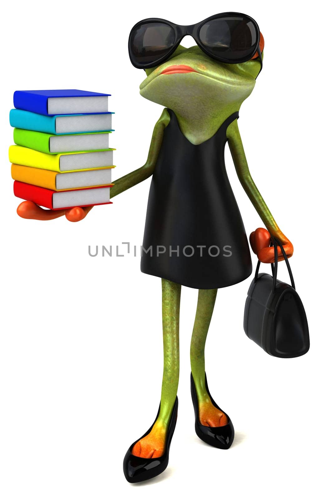 Fun frog - 3D Illustration