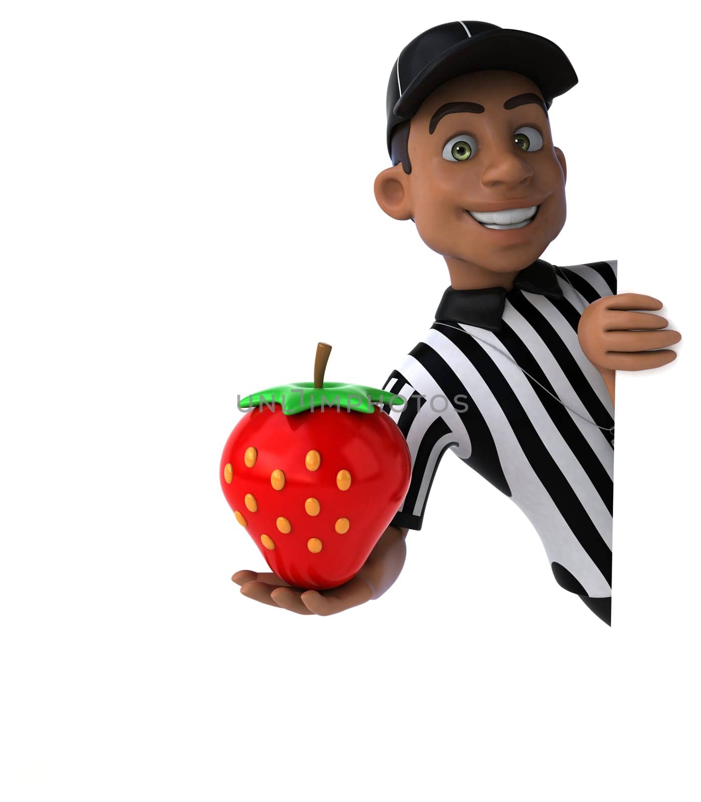 Fun 3D Illustration of an american Referee