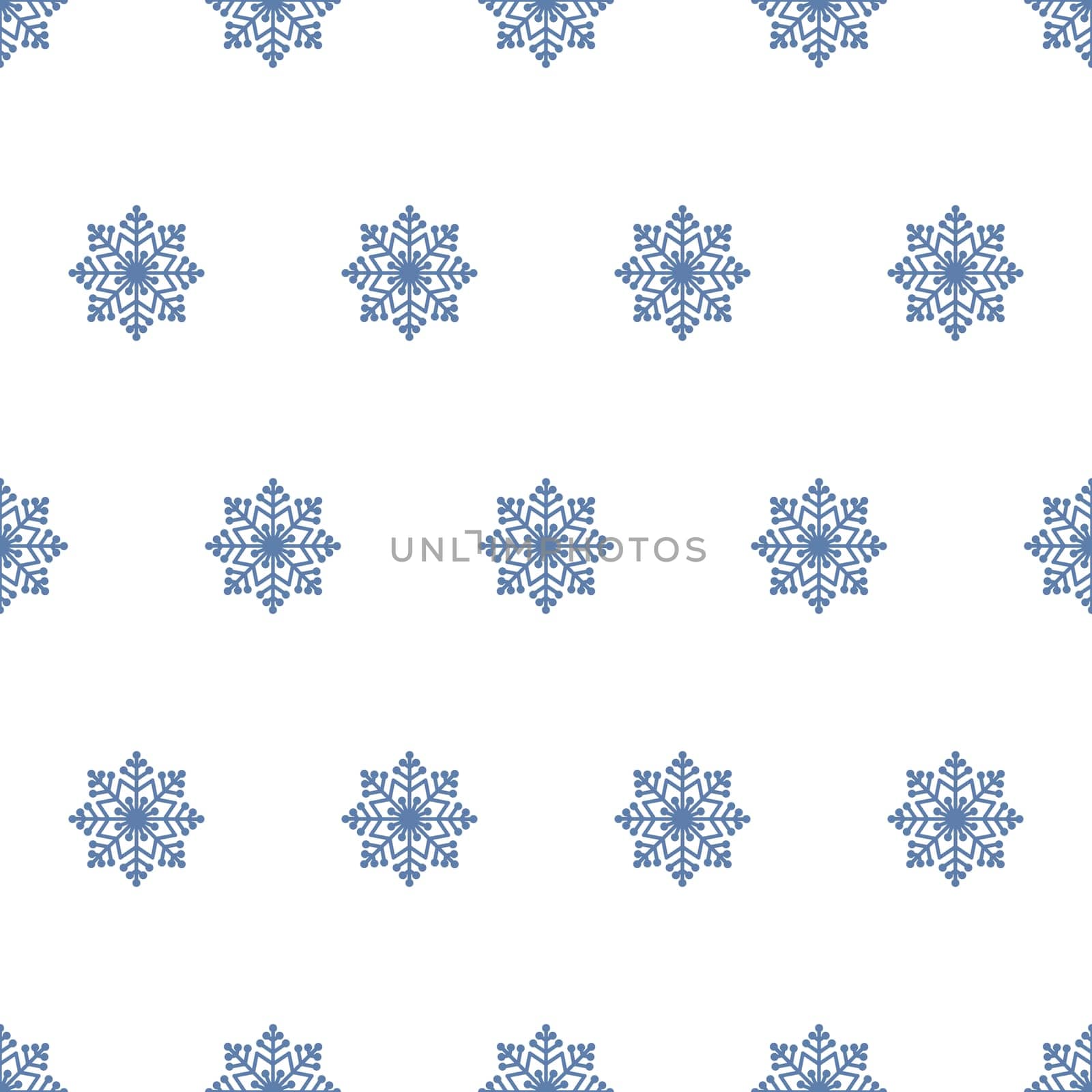 Christmas seamless pattern. Snow flakes backdrop. Tileable background for winter holidays. Graphic design element for packaging paper, prints, scrapbooking. Holiday themed design