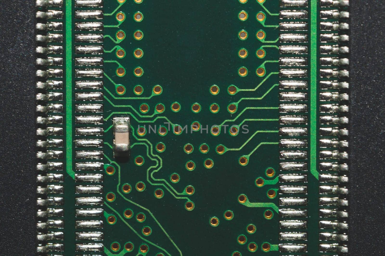 Electronic circuit board abstract background. computer motherboard close up. modern technologies. micro elements of computer with connections and traces. Intelligent technology