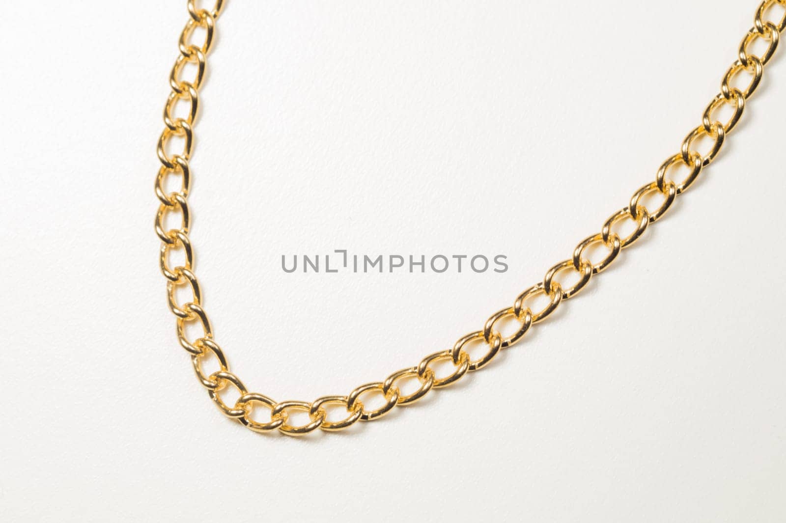 Golden chain isolated on white background
