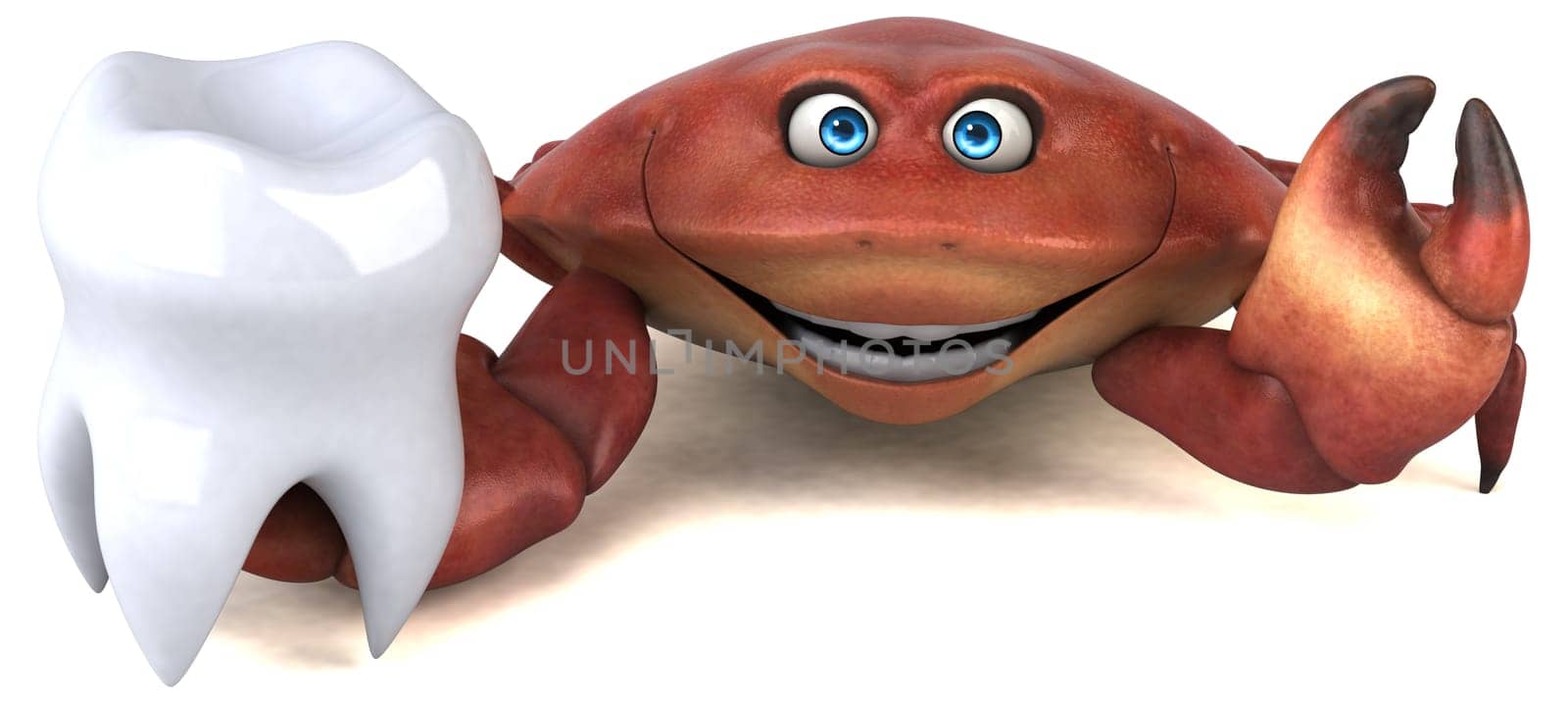 Fun crab - 3D Illustration
