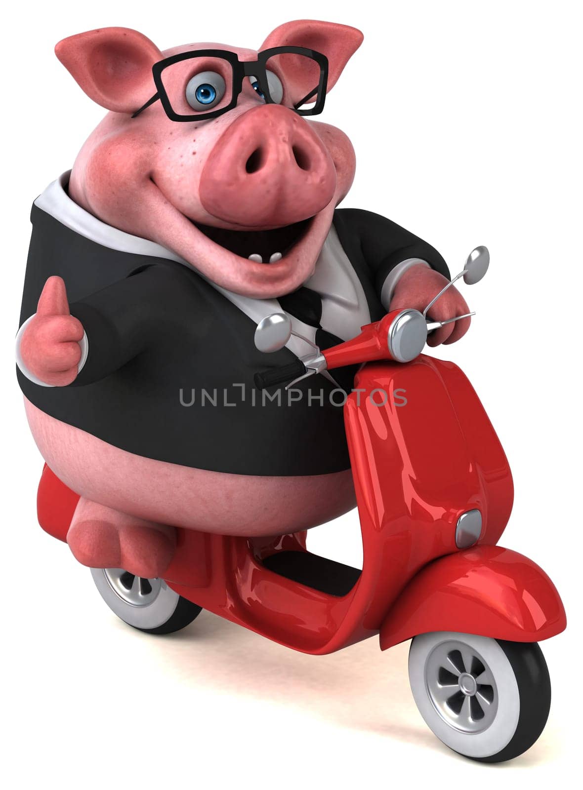 Fun pig - 3D Illustration