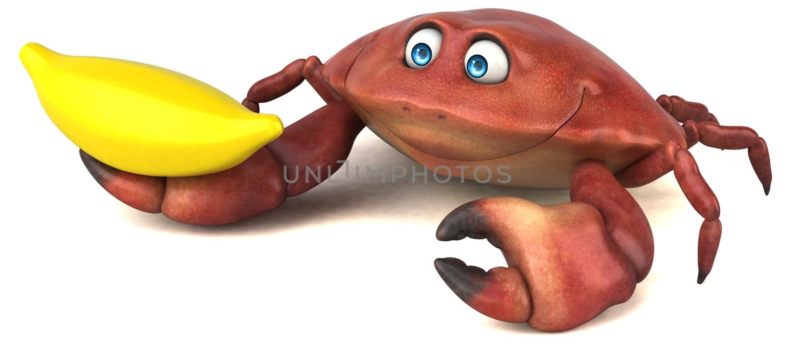 Fun crab - 3D Illustration