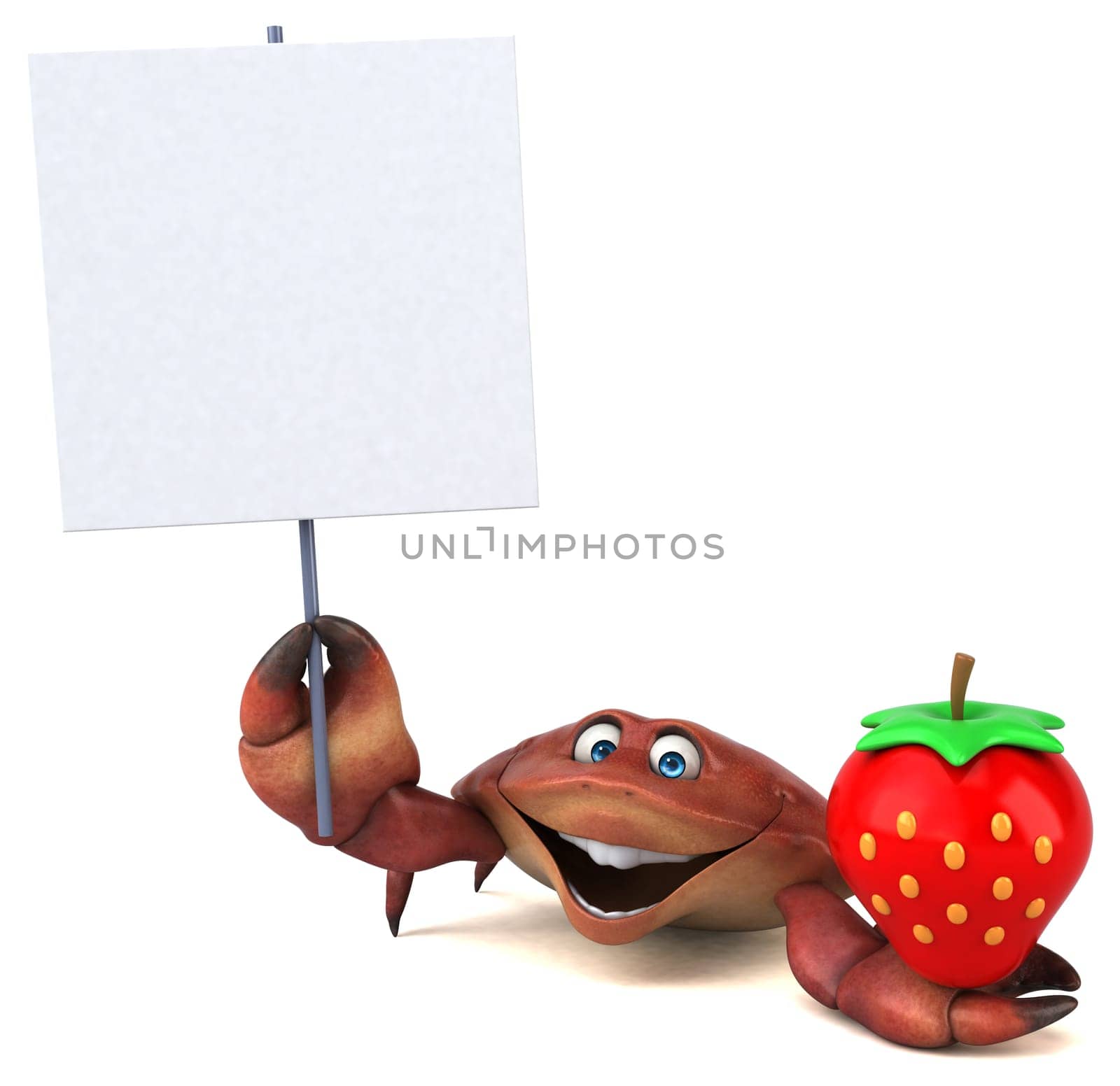Fun crab - 3D Illustration