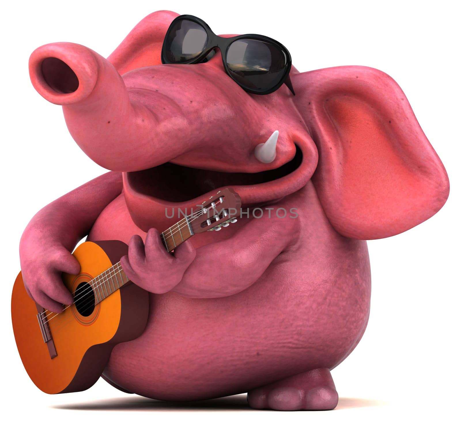 Pink elephant - 3D Illustration