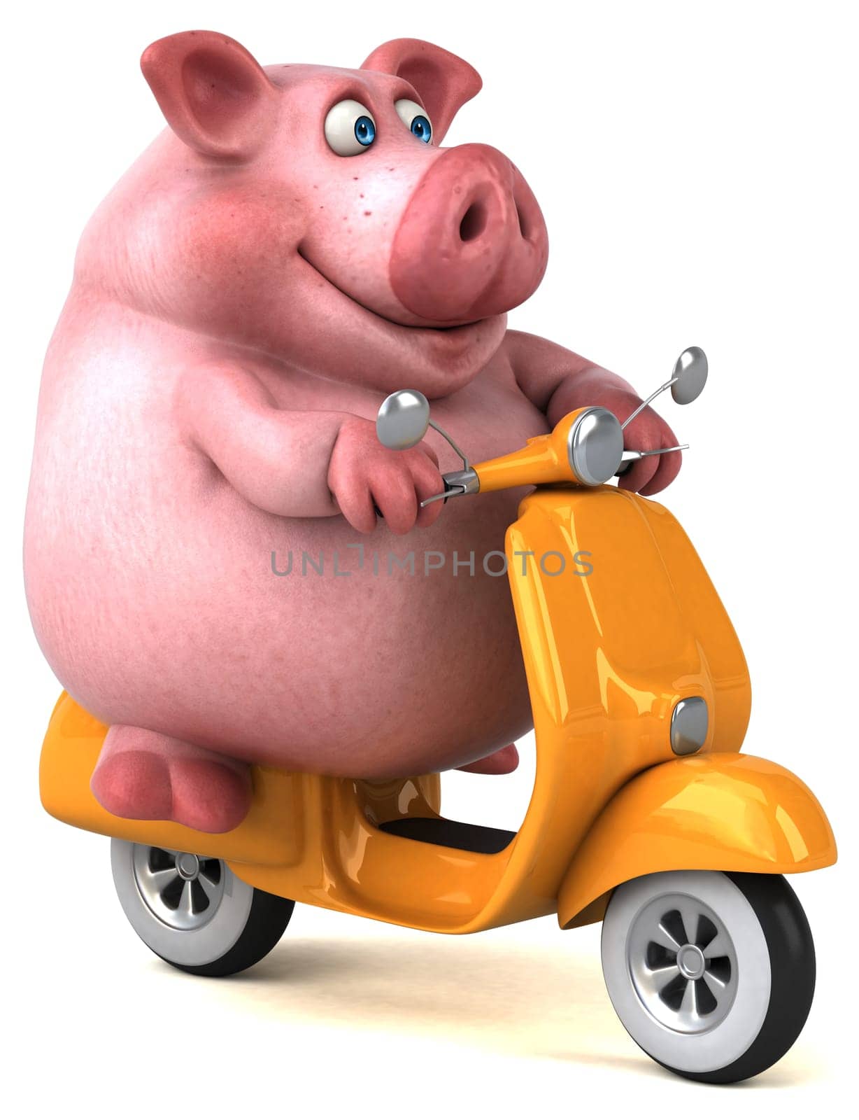 Fun pig - 3D Illustration