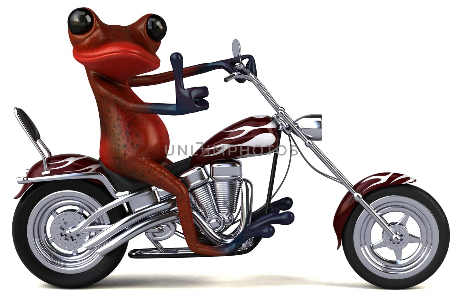 Fun frog - 3D Illustration