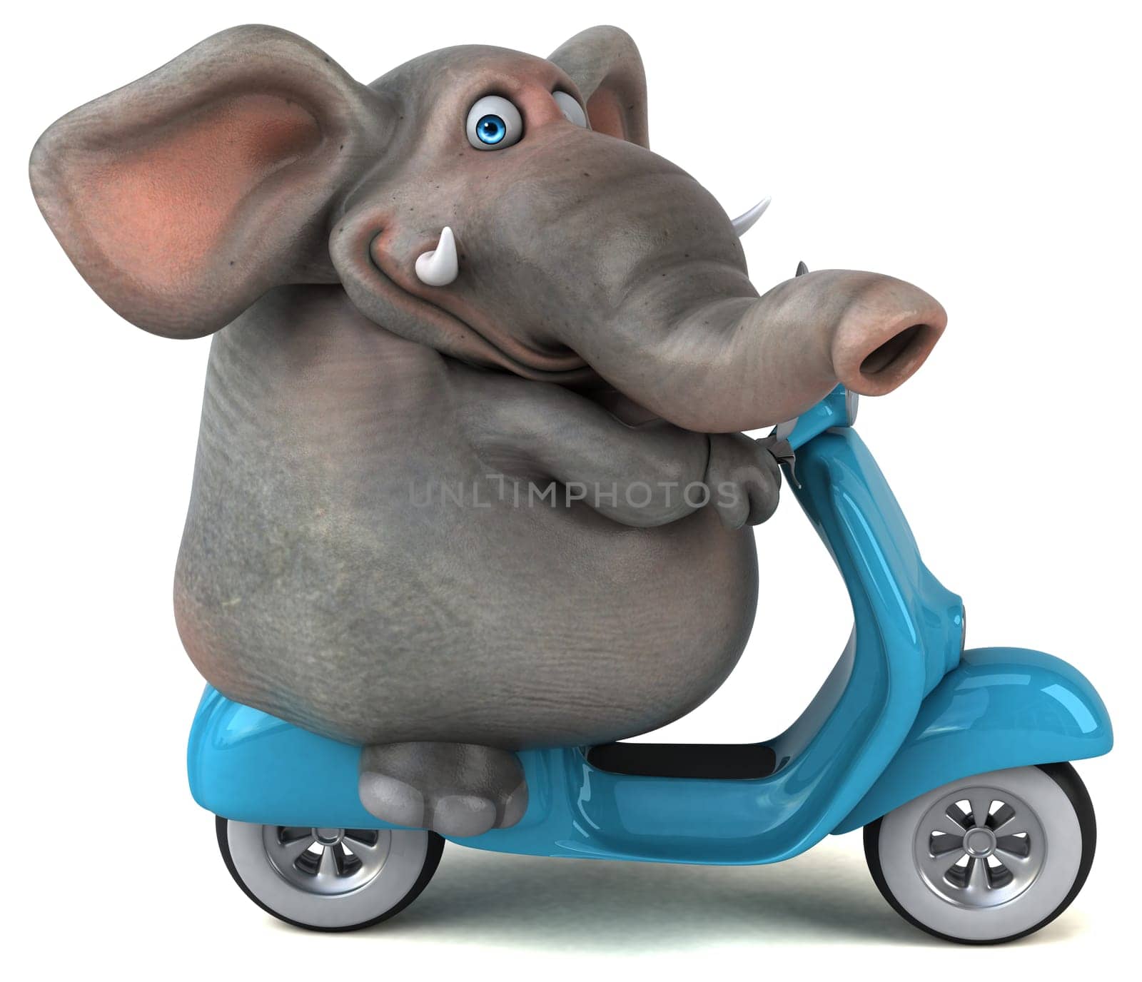 Fun elephant - 3D Illustration