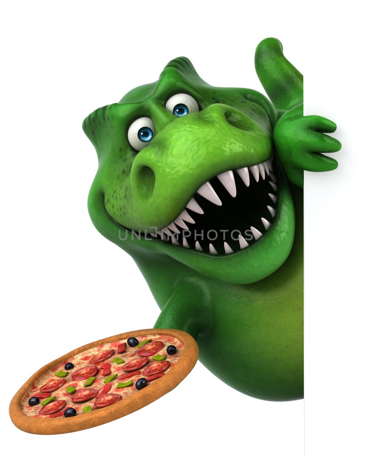 Fun dinosaur - 3D Illustration