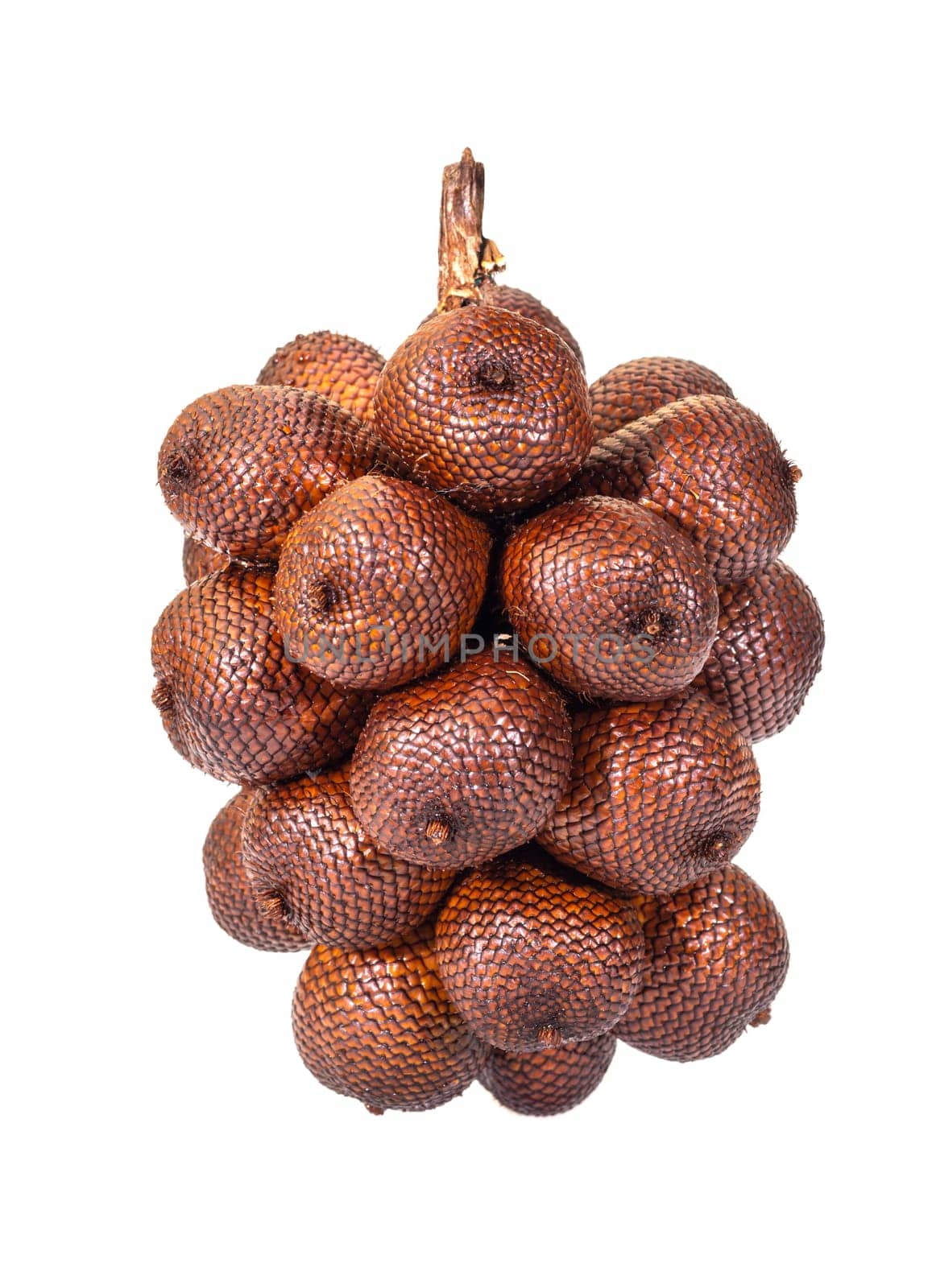 Ripe fruit of the litchi isolated on white background