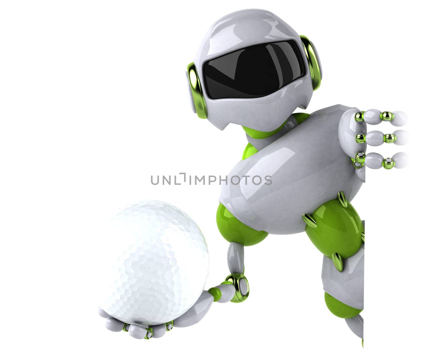 Green robot - 3D Illustration