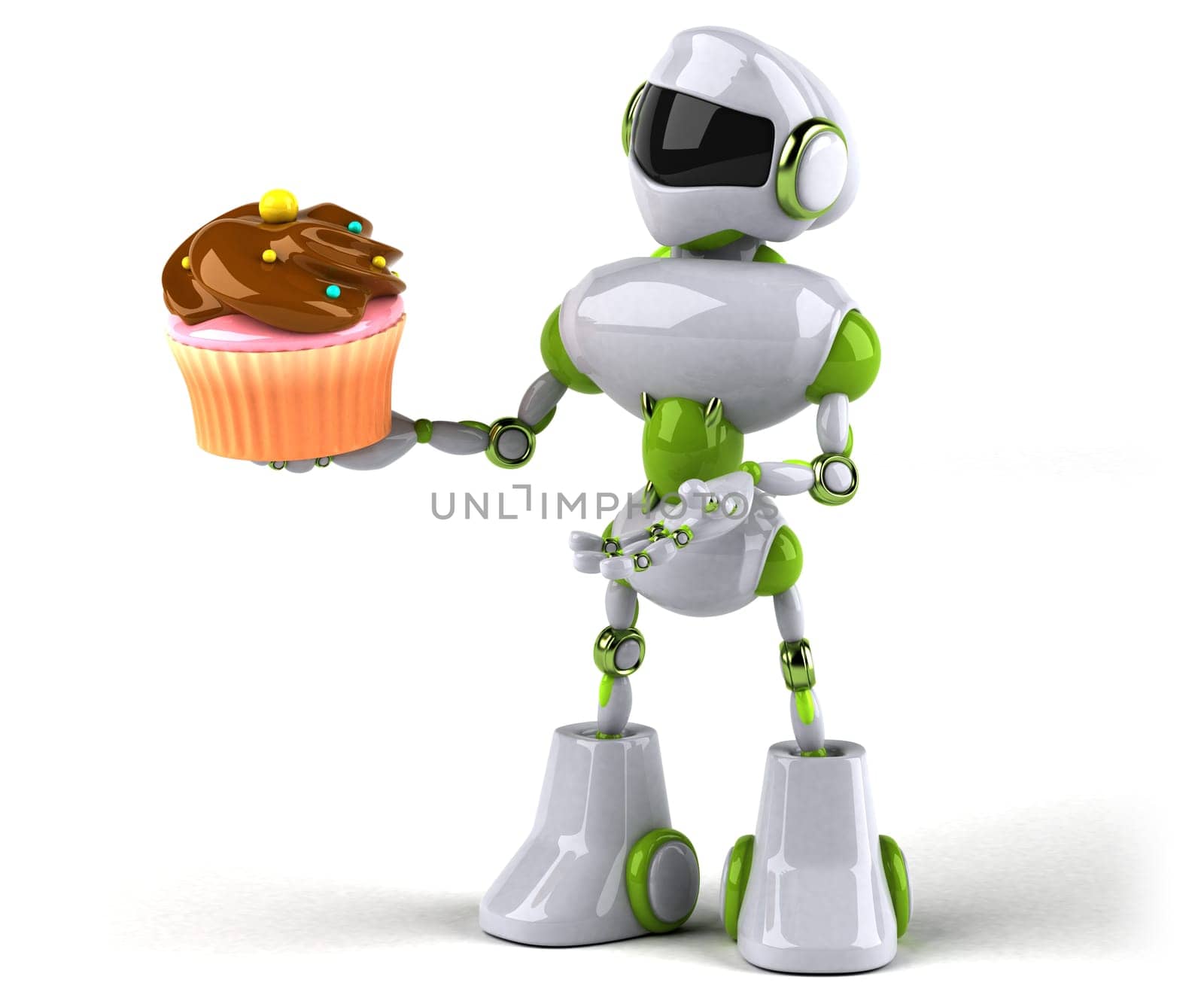 Green robot - 3D Illustration