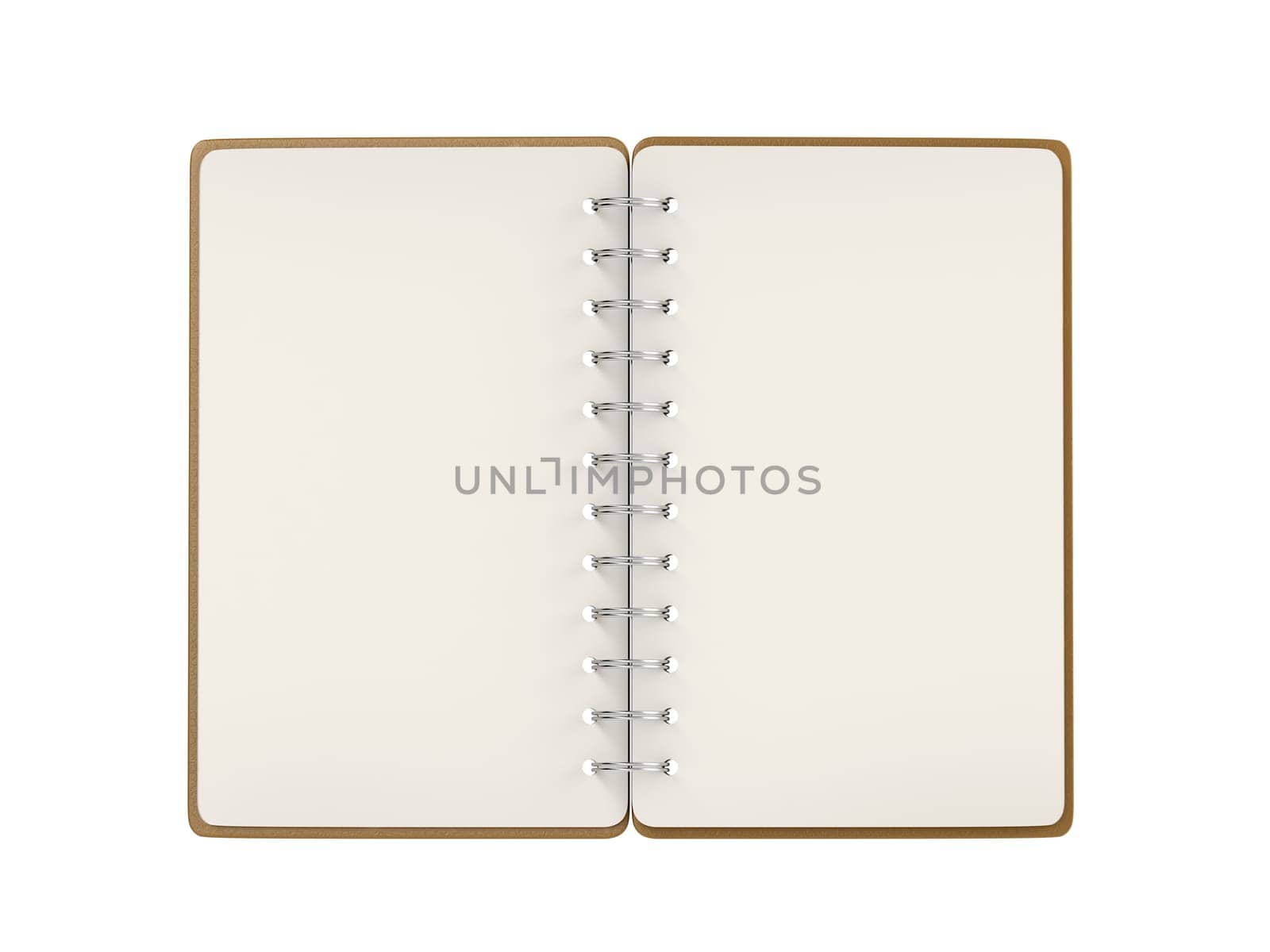 Blank notebook isolated on white background