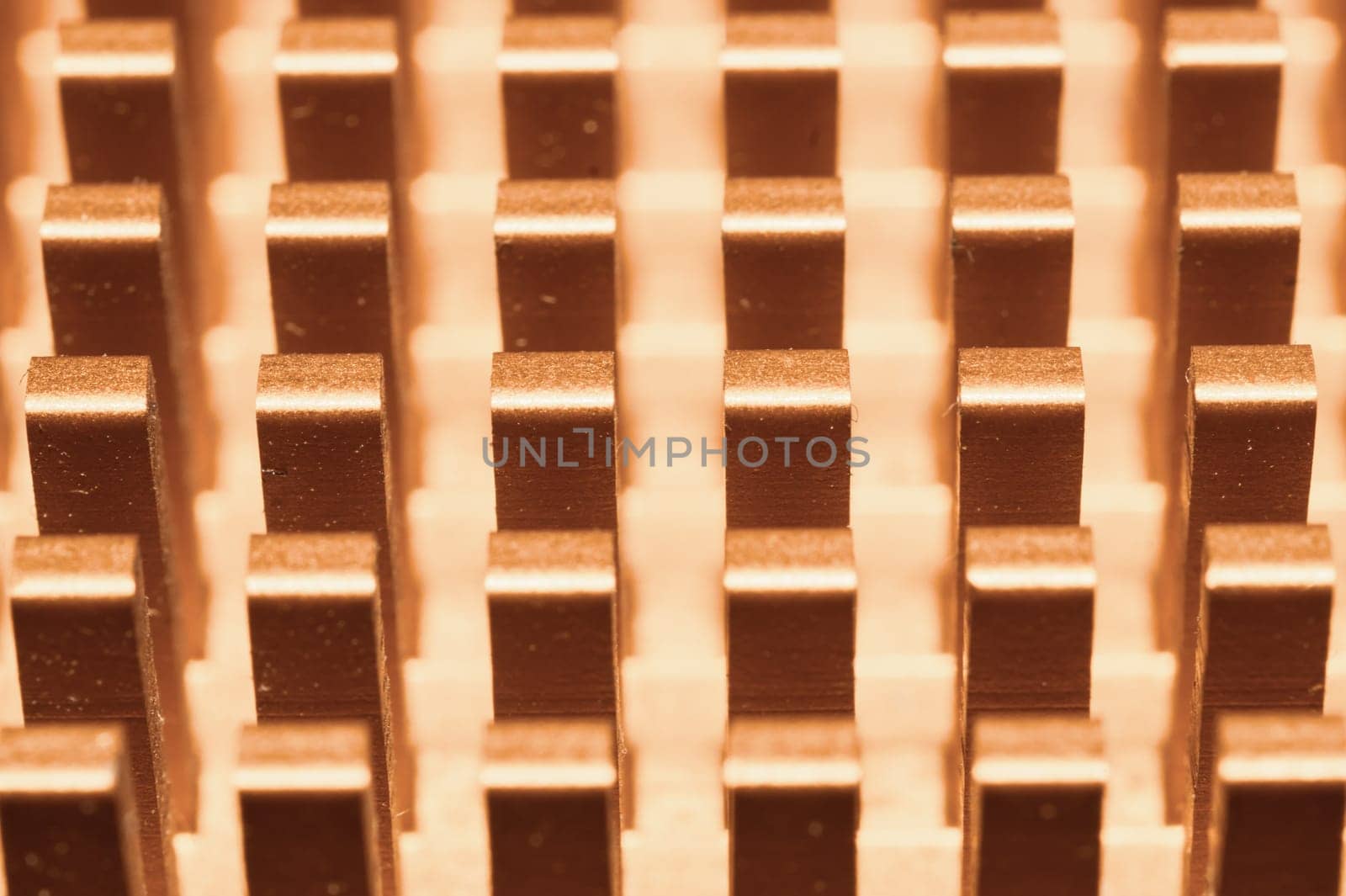 Computer radiator abstract macro background. processor cooling system. motherboard detail
