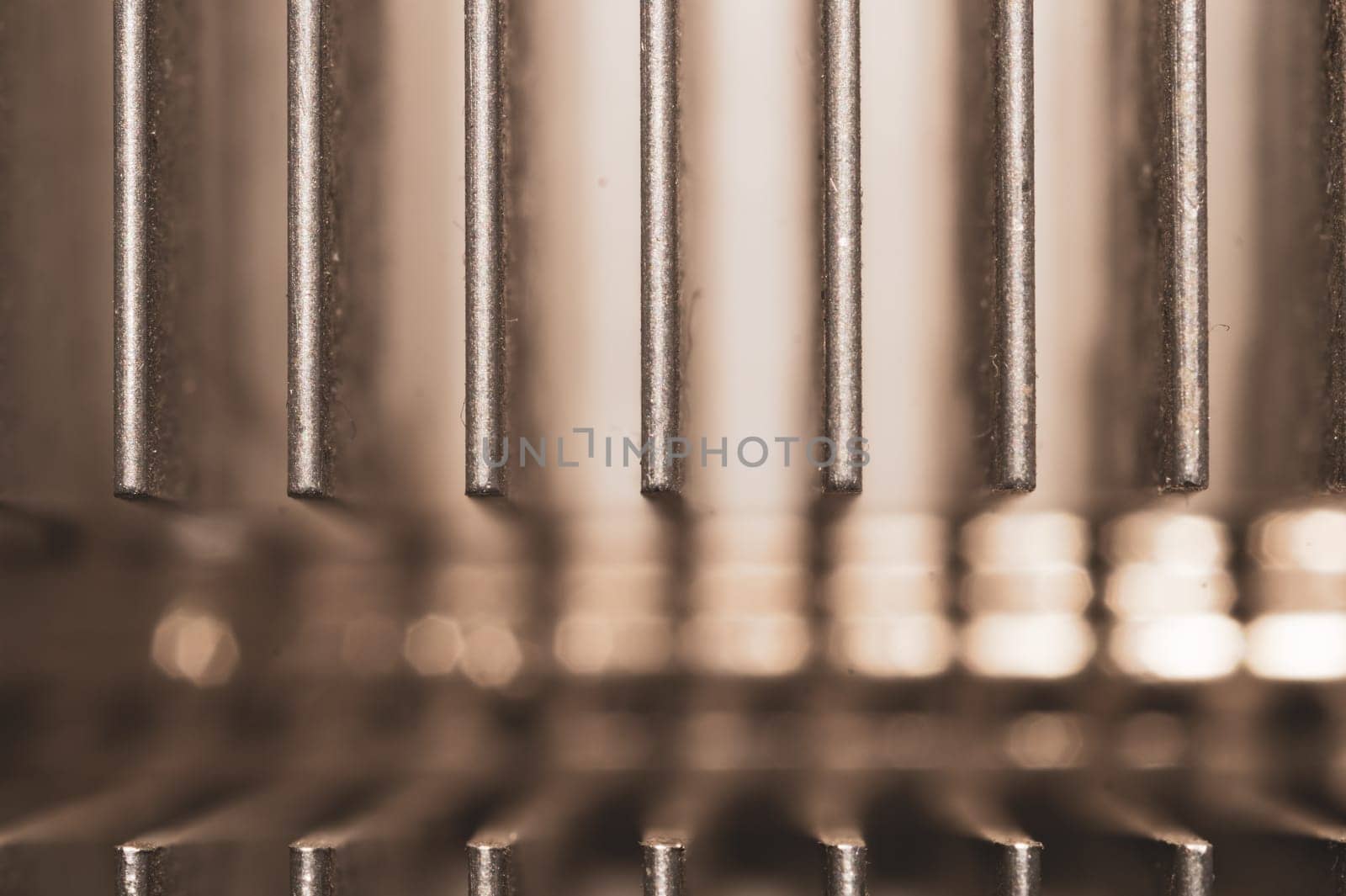 Computer radiator abstract macro background. processor cooling system. motherboard detail. line art