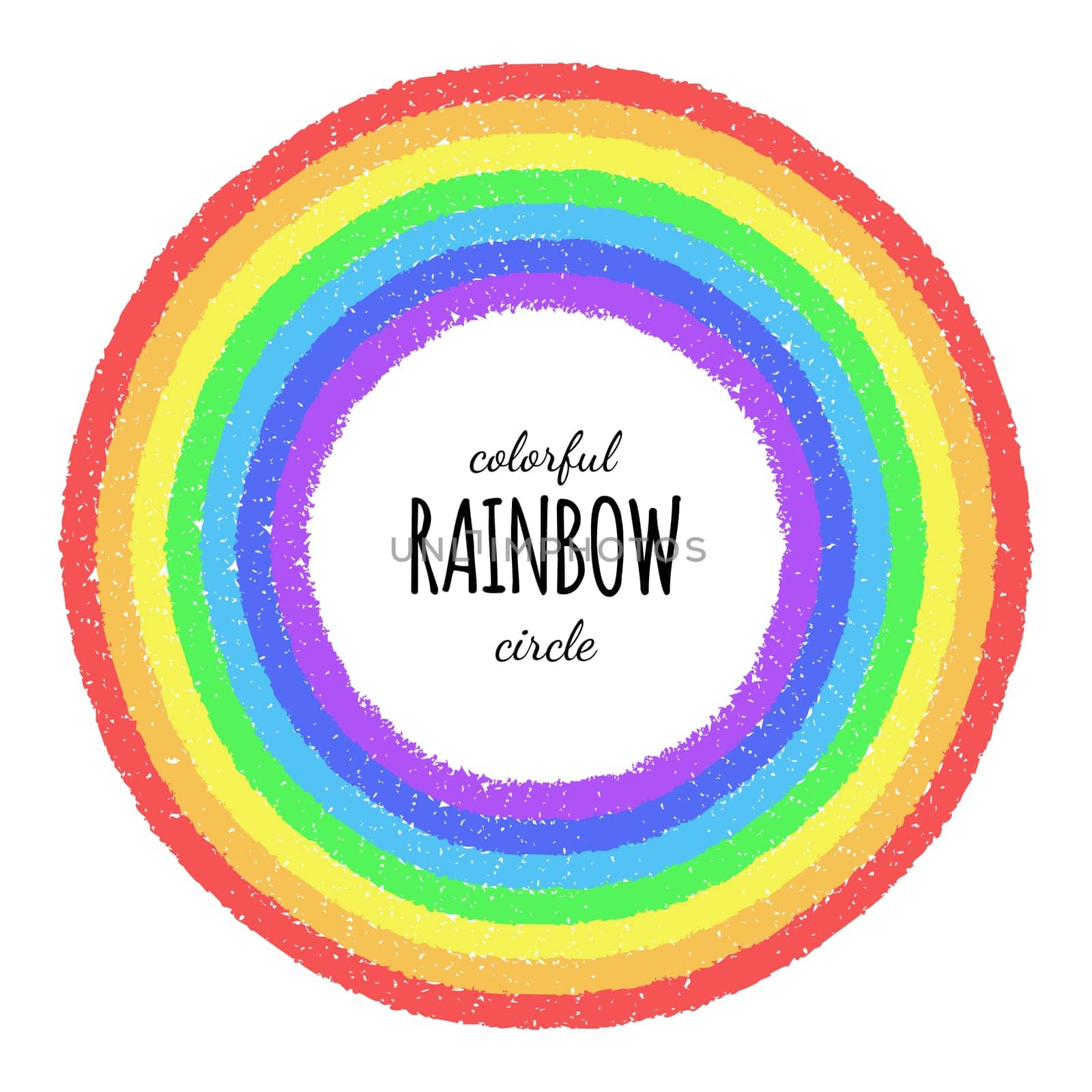 Rainbow circle element. Color spectrum. Colorful round element. Gay, homosexual symbol. Abstract rainbow background. Graphic element for documents, templates, posters, flyers. Vector illustration