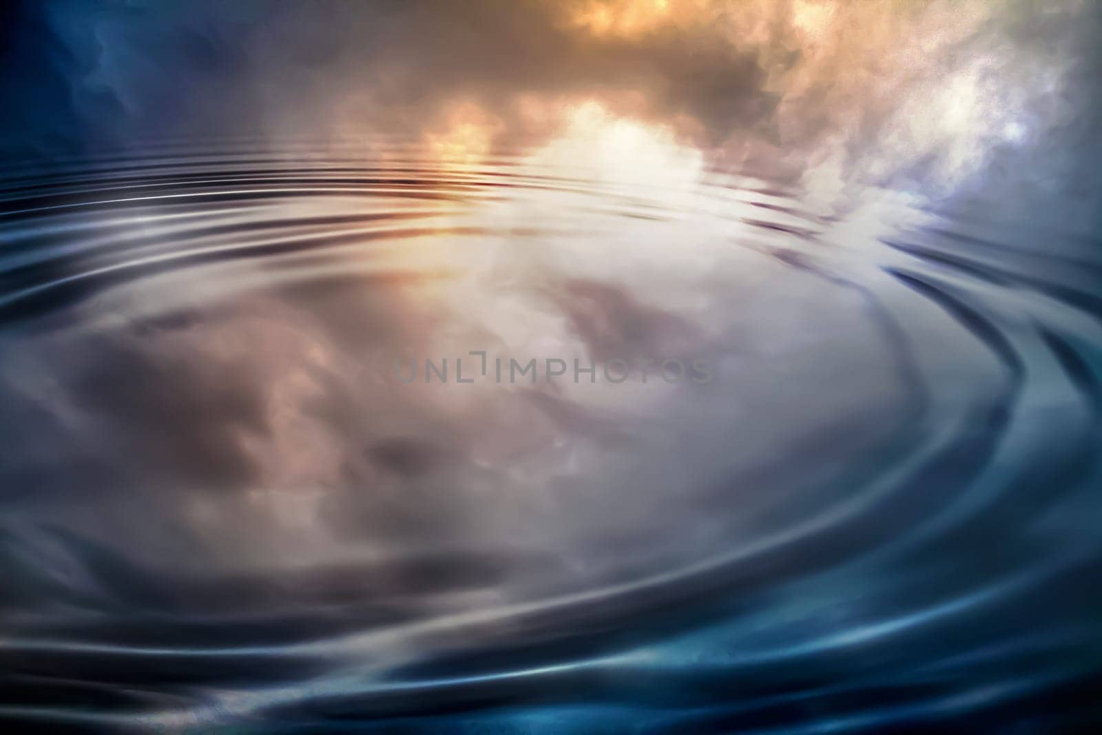 a reflection of sun in water
