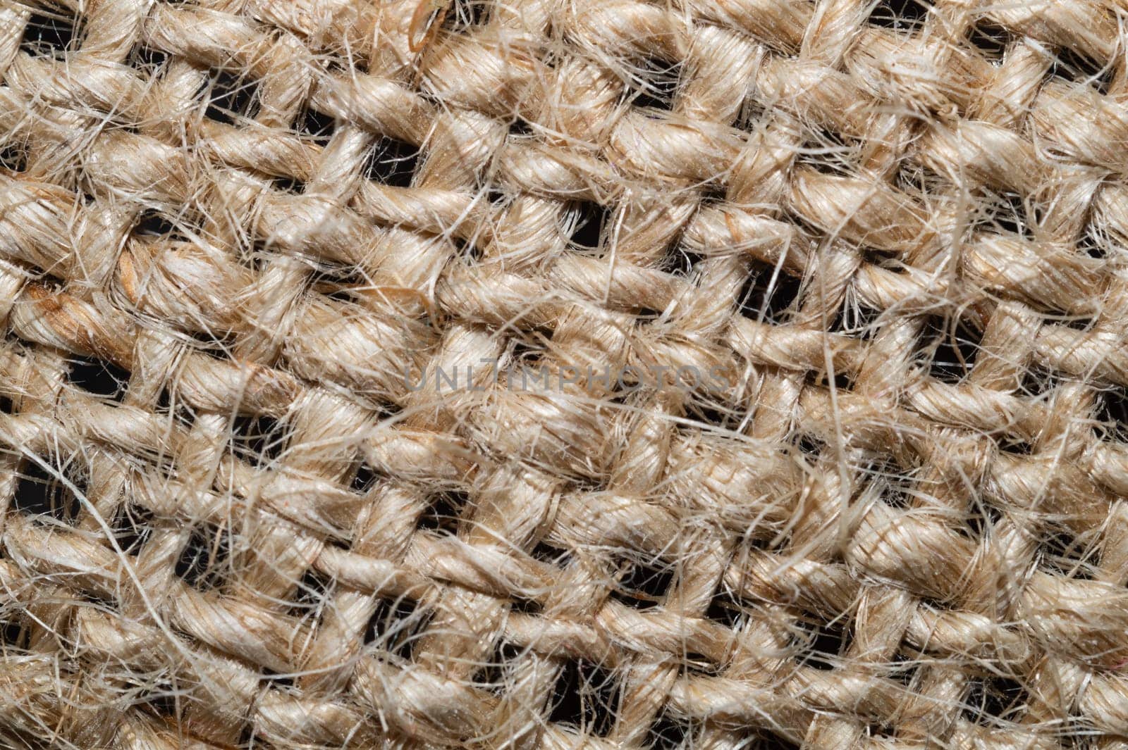 Linen macro texture. flax material close up. sackcloth background
