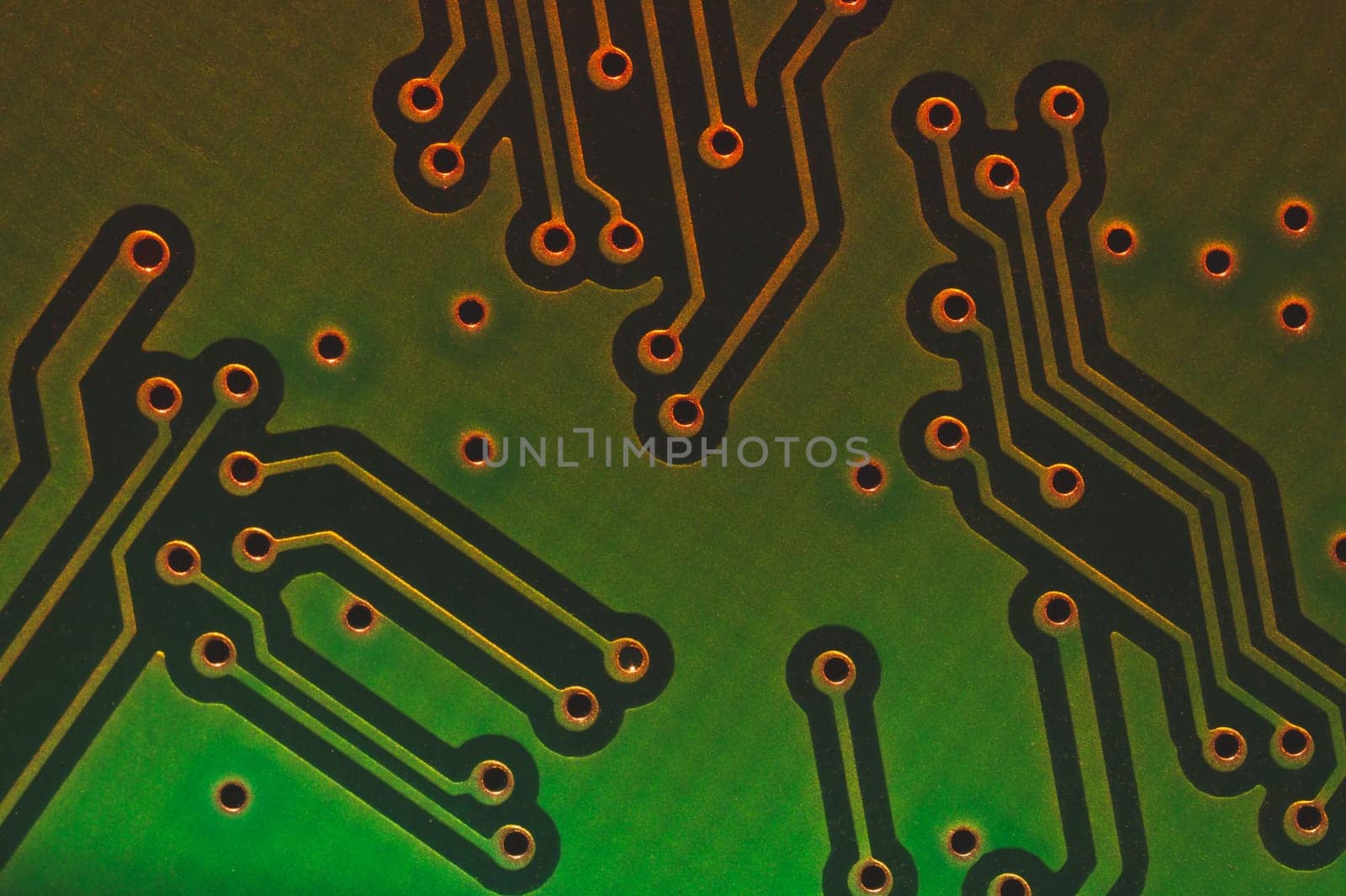 Electronic circuit board abstract background. computer motherboard close up. modern technologies. micro elements of computer with connections and traces. Intelligent technology