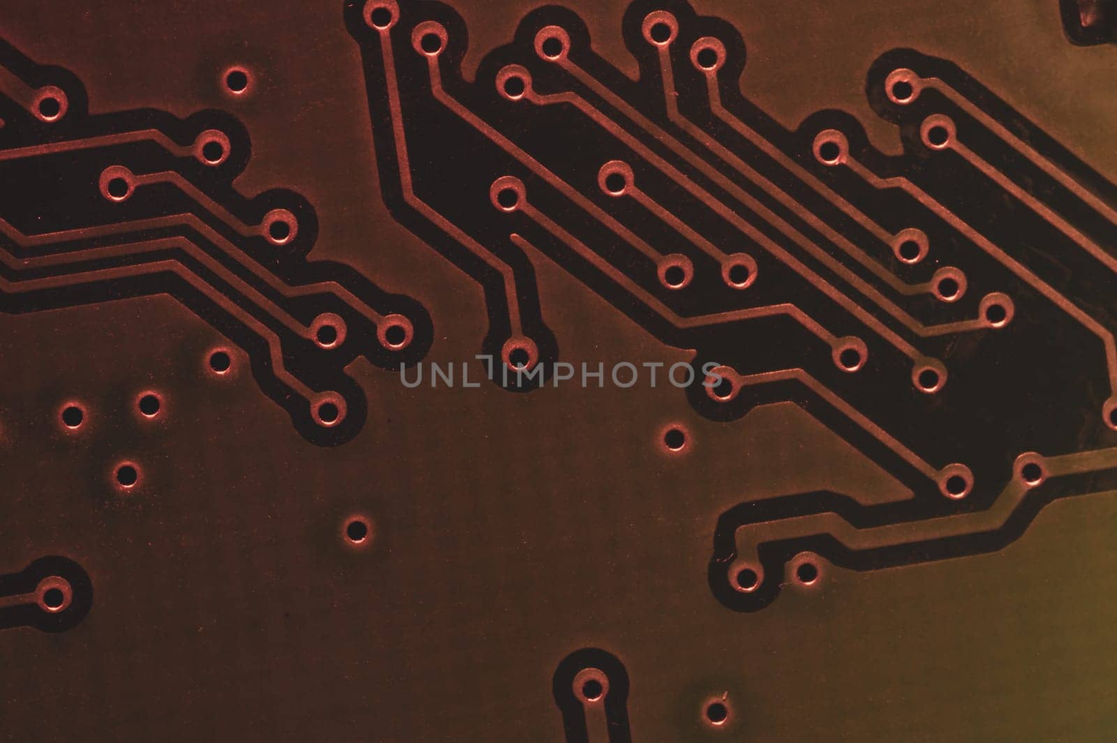 Electronic circuit board abstract background. computer motherboard close up. modern technologies. micro elements of computer with connections and traces. Intelligent technology