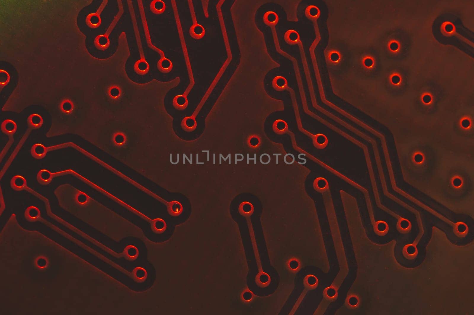Electronic circuit board abstract background. computer motherboard close up. modern technologies. micro elements of computer with connections and traces. Intelligent technology