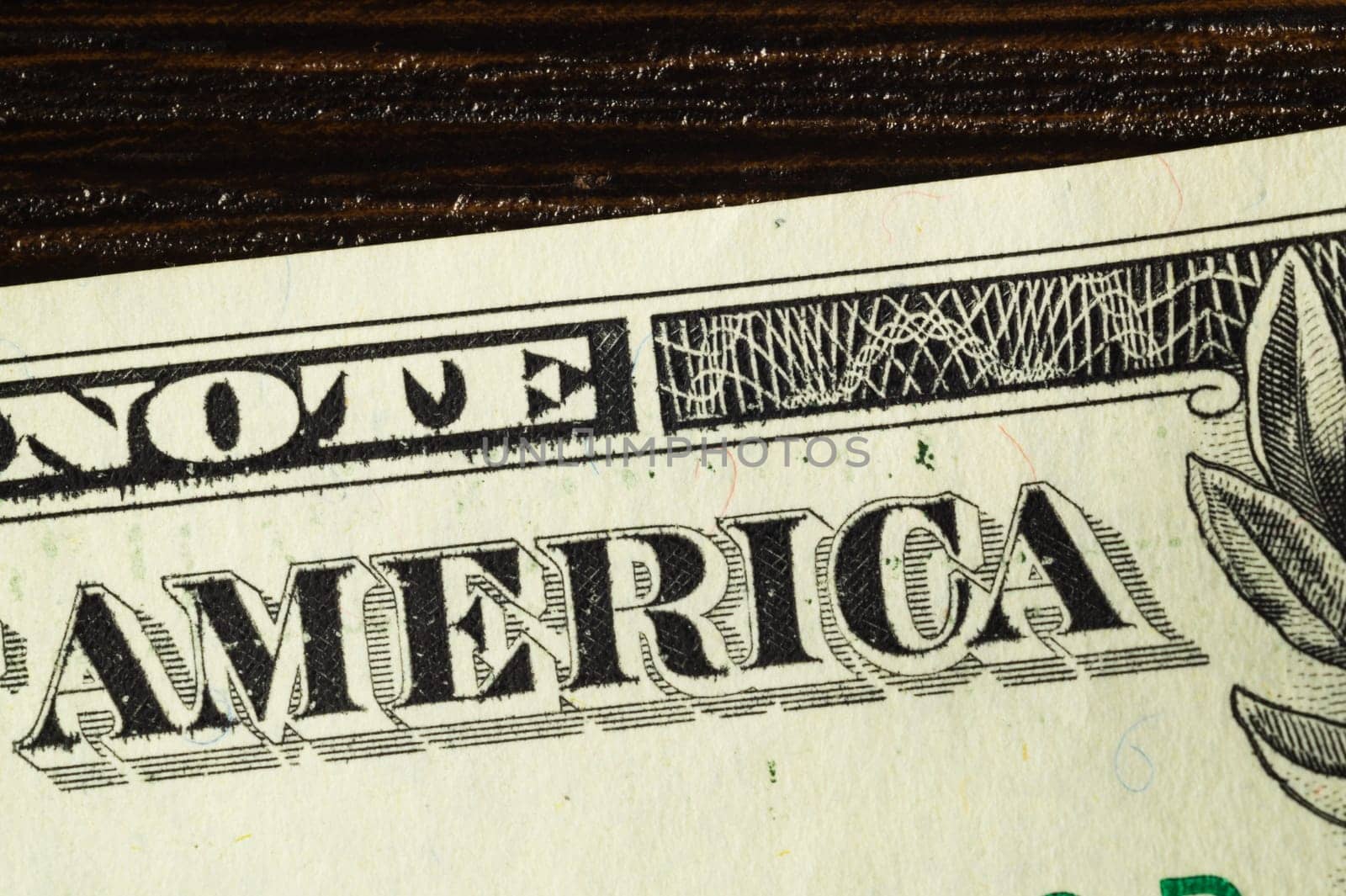 One dollar bill close up. american dollar detail. finance background