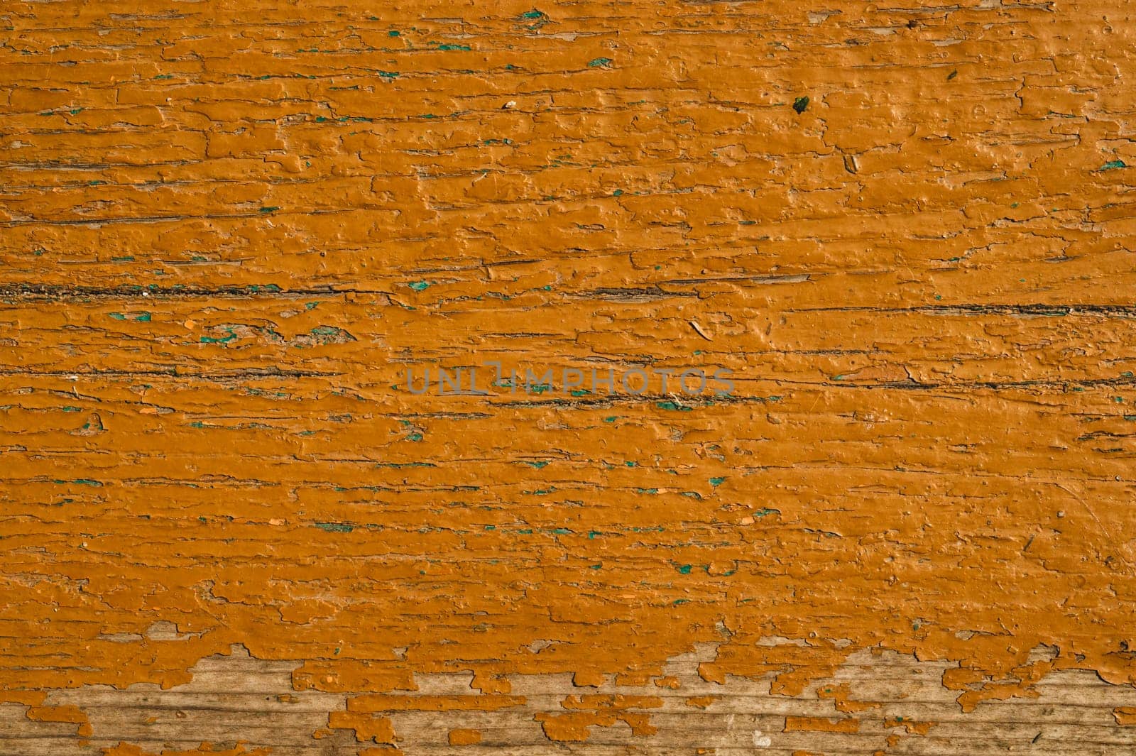 Shabby painted wood texture. old wooden background with peeling paint