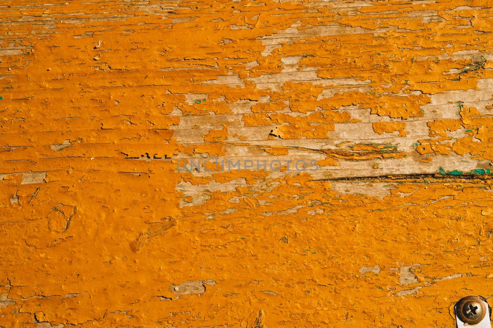 Shabby painted wood texture. old wooden background with peeling paint