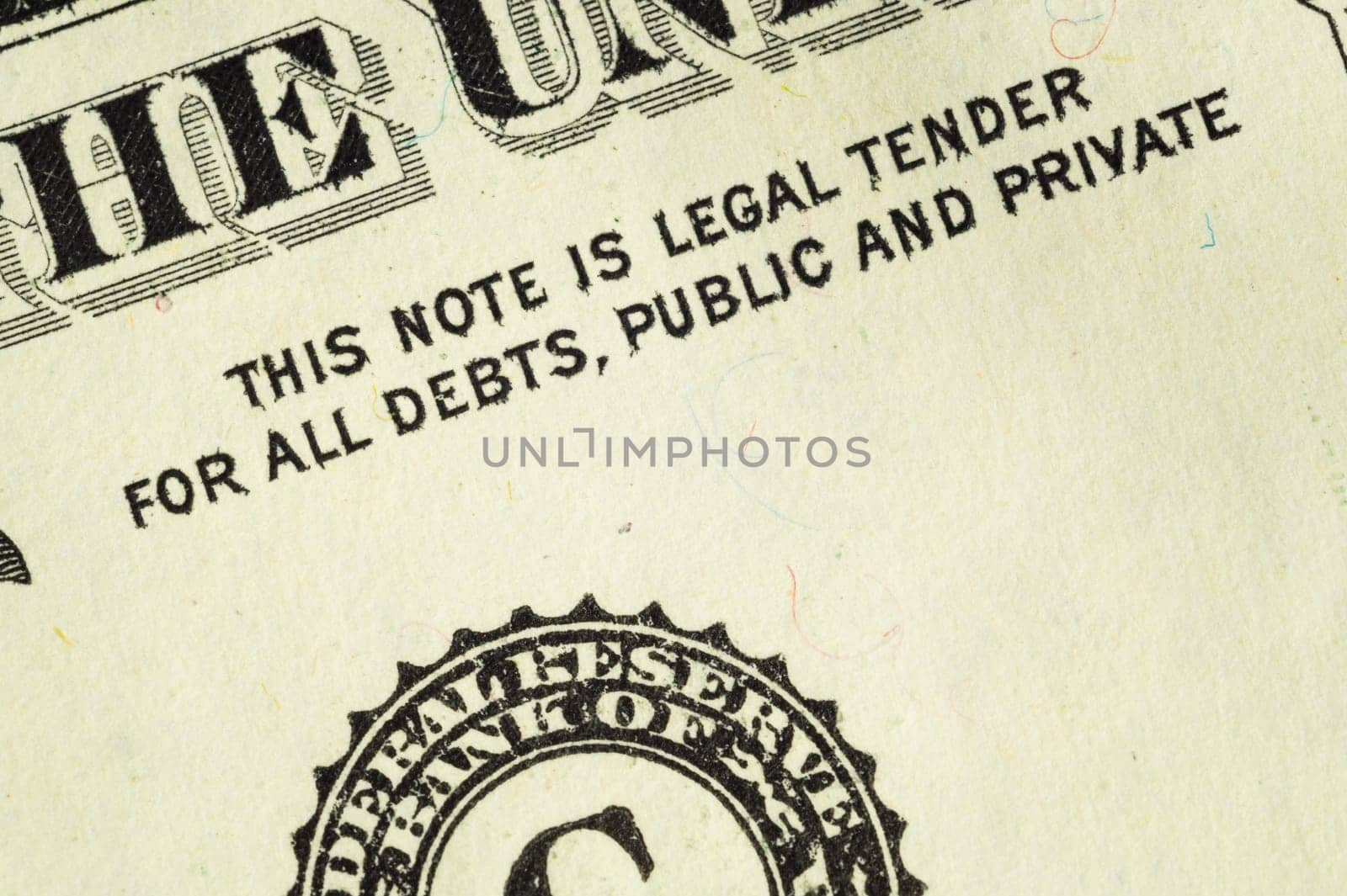 One dollar bill close up. american dollar detail. finance background