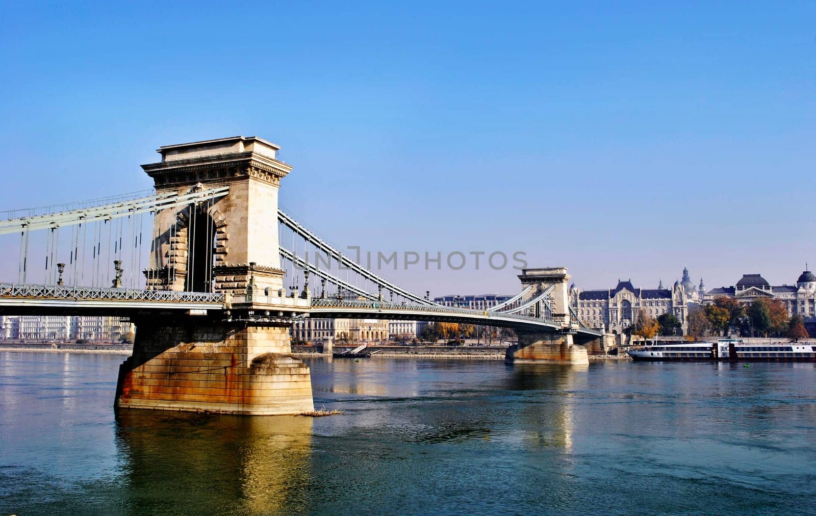 The Chain Bridge in Budapest, Hungary