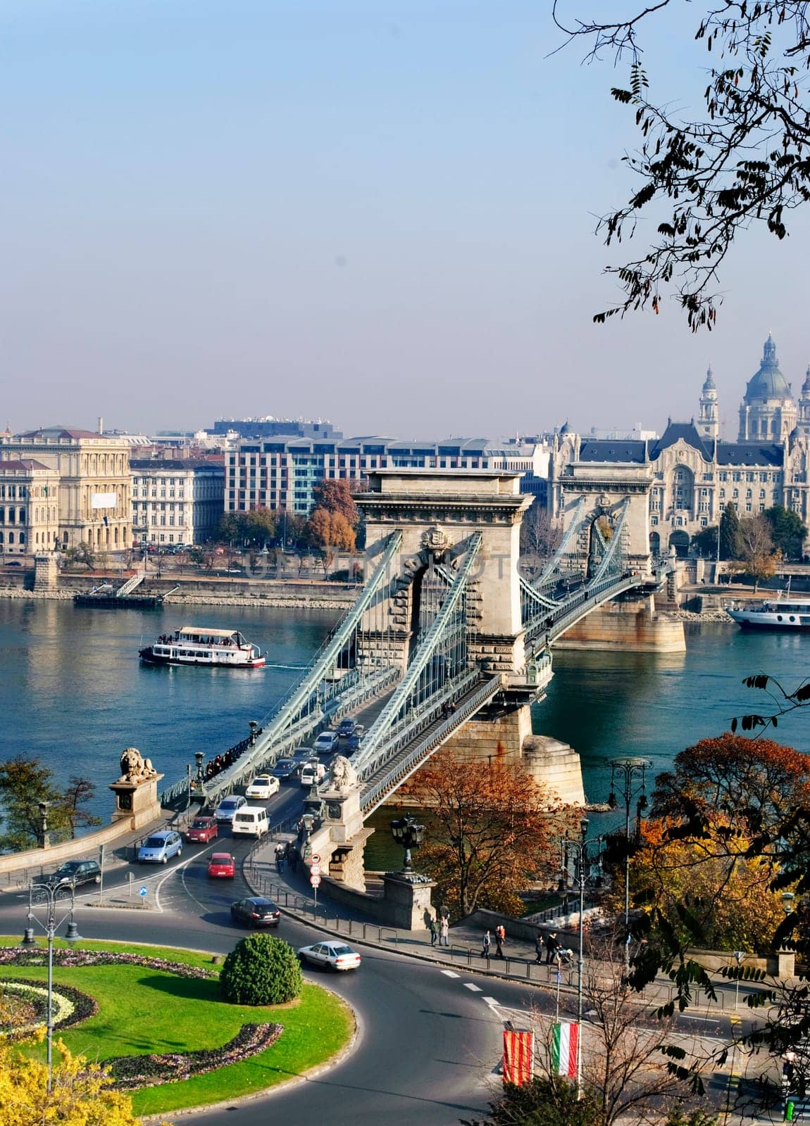 The Chain Bridge in Budapest, Hungary