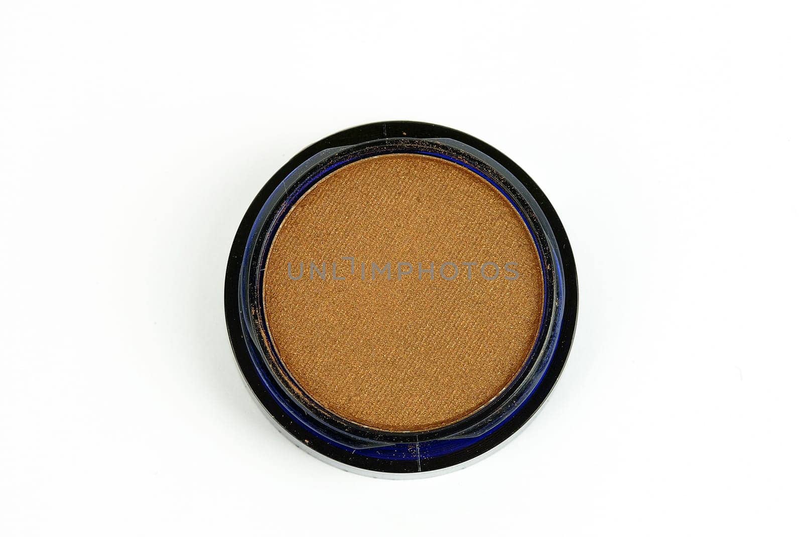 pressed face powder on a white background