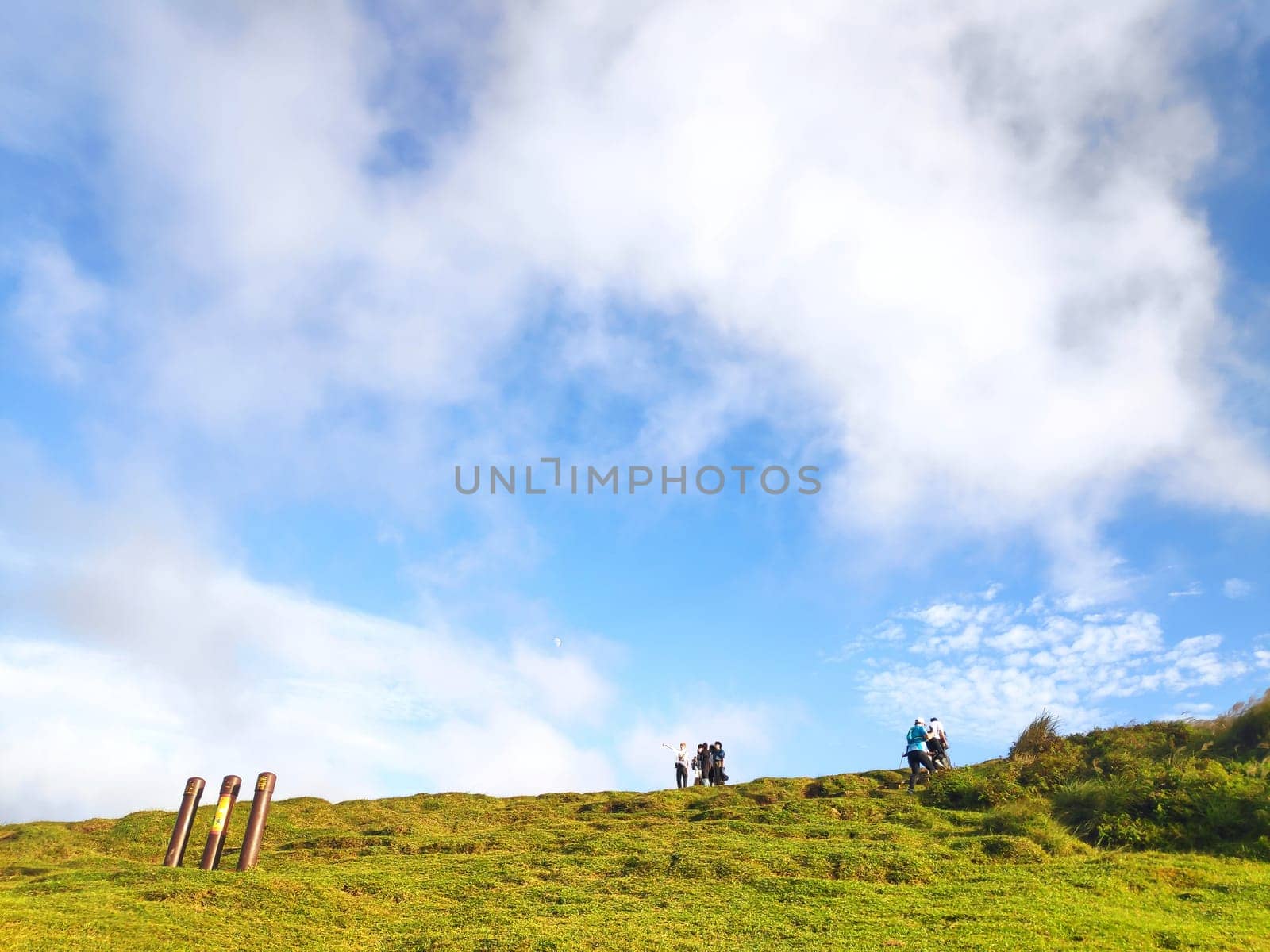 Qingtiangang, Taiwan-Oct 15, 2021: The natural source of alpine grasses is at Shangshan in Taipei City, Taipei City, Taiwan