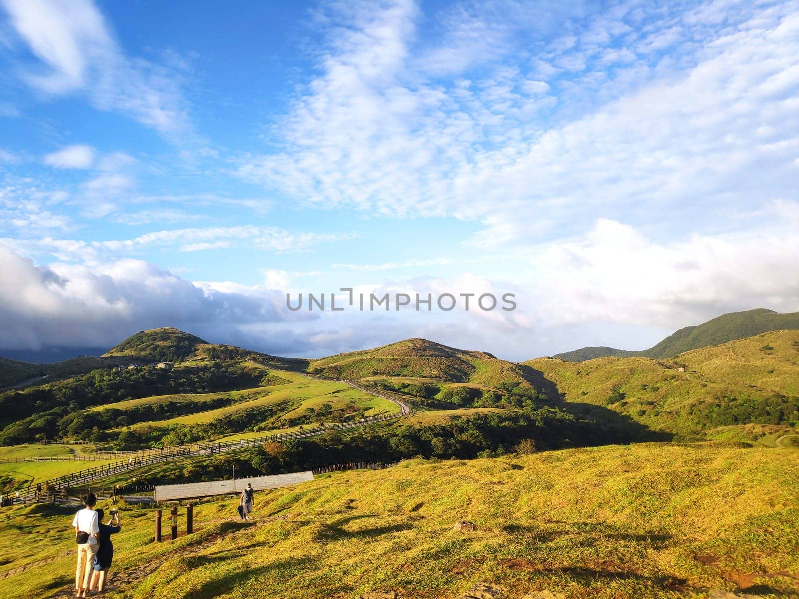 Qingtiangang, Taiwan-Oct 15, 2021: The natural source of alpine grasses is at Shangshan in Taipei City, Taipei City, Taiwan