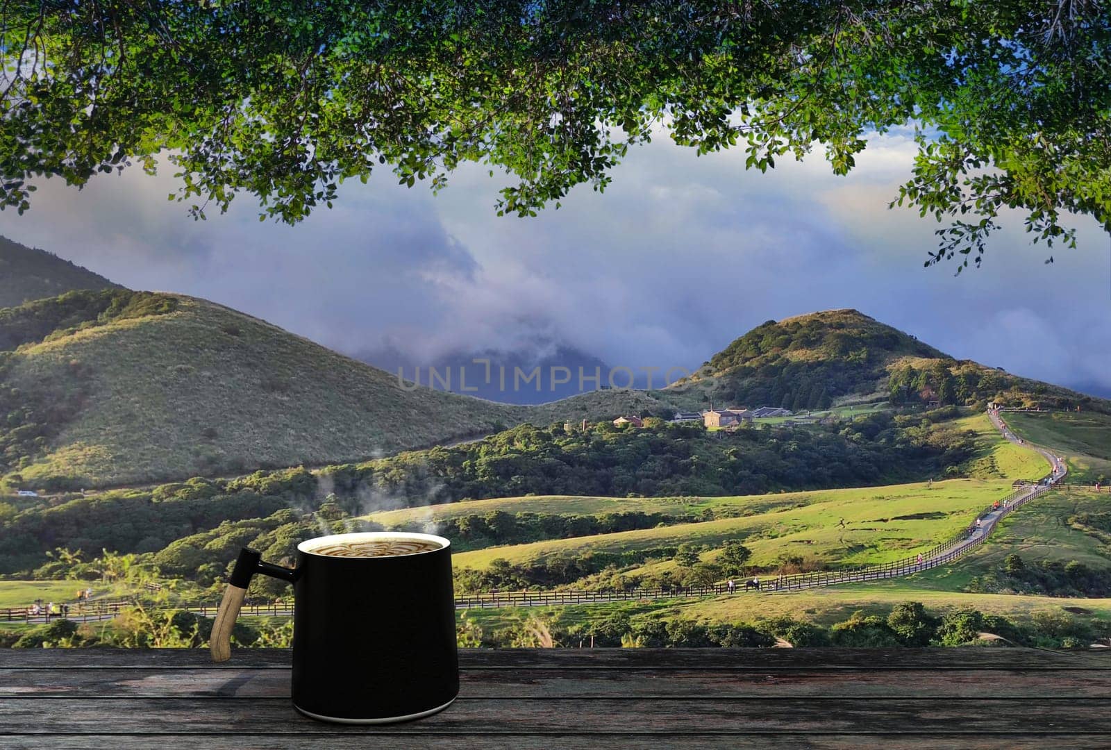 Qingtiangang, Taiwan-Oct 15, 2021: The natural source of alpine grasses is at Shangshan in Taipei City, Taipei City, Taiwan