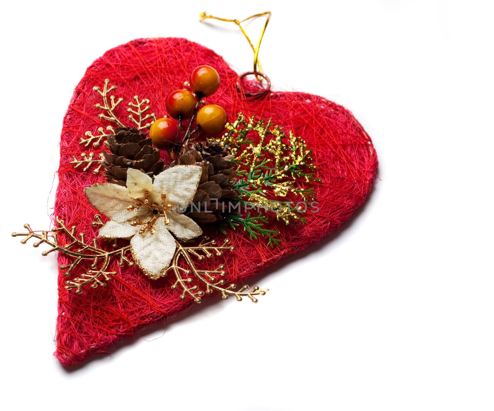 Christmas decoration isolated over white