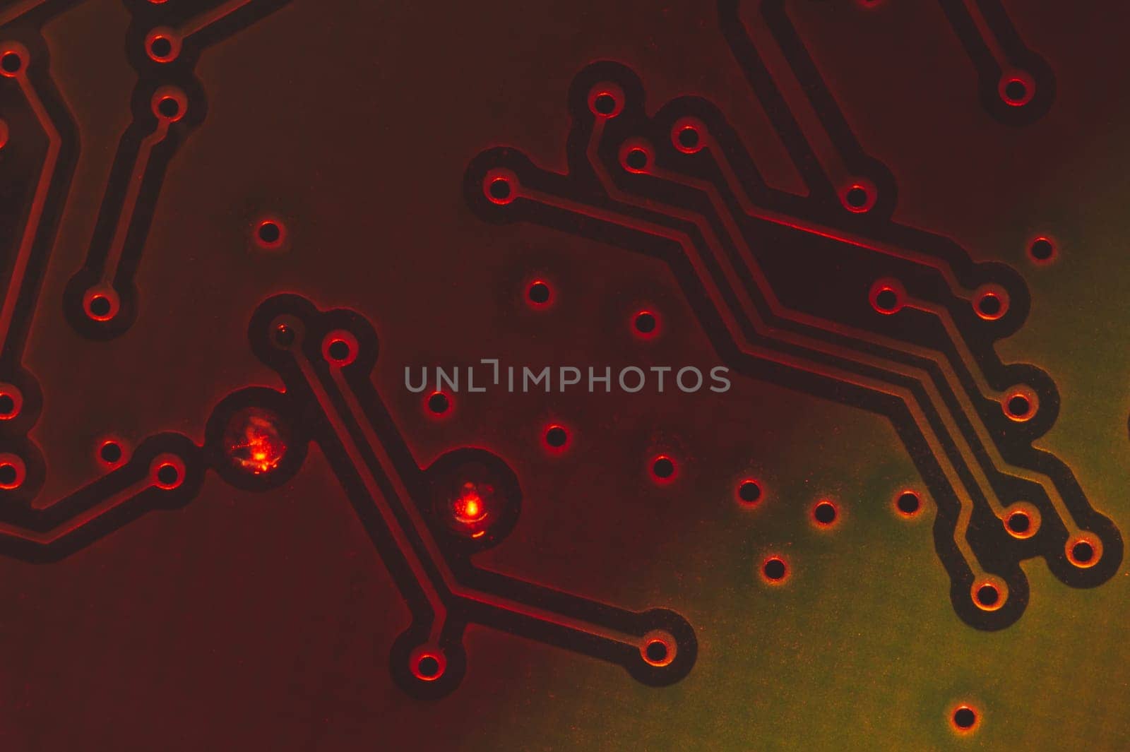 Electronic circuit board abstract background. computer motherboard close up. modern technologies. micro elements of computer with connections and traces. Intelligent technology
