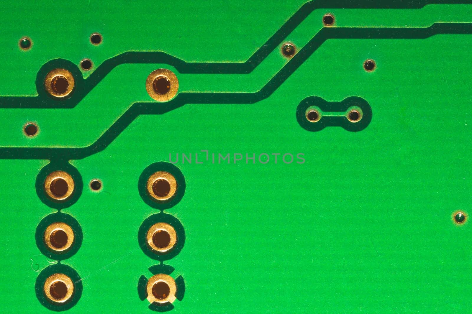 Electronic circuit board abstract background. computer motherboard close up. modern technologies. micro elements of computer with connections and traces. Intelligent technology