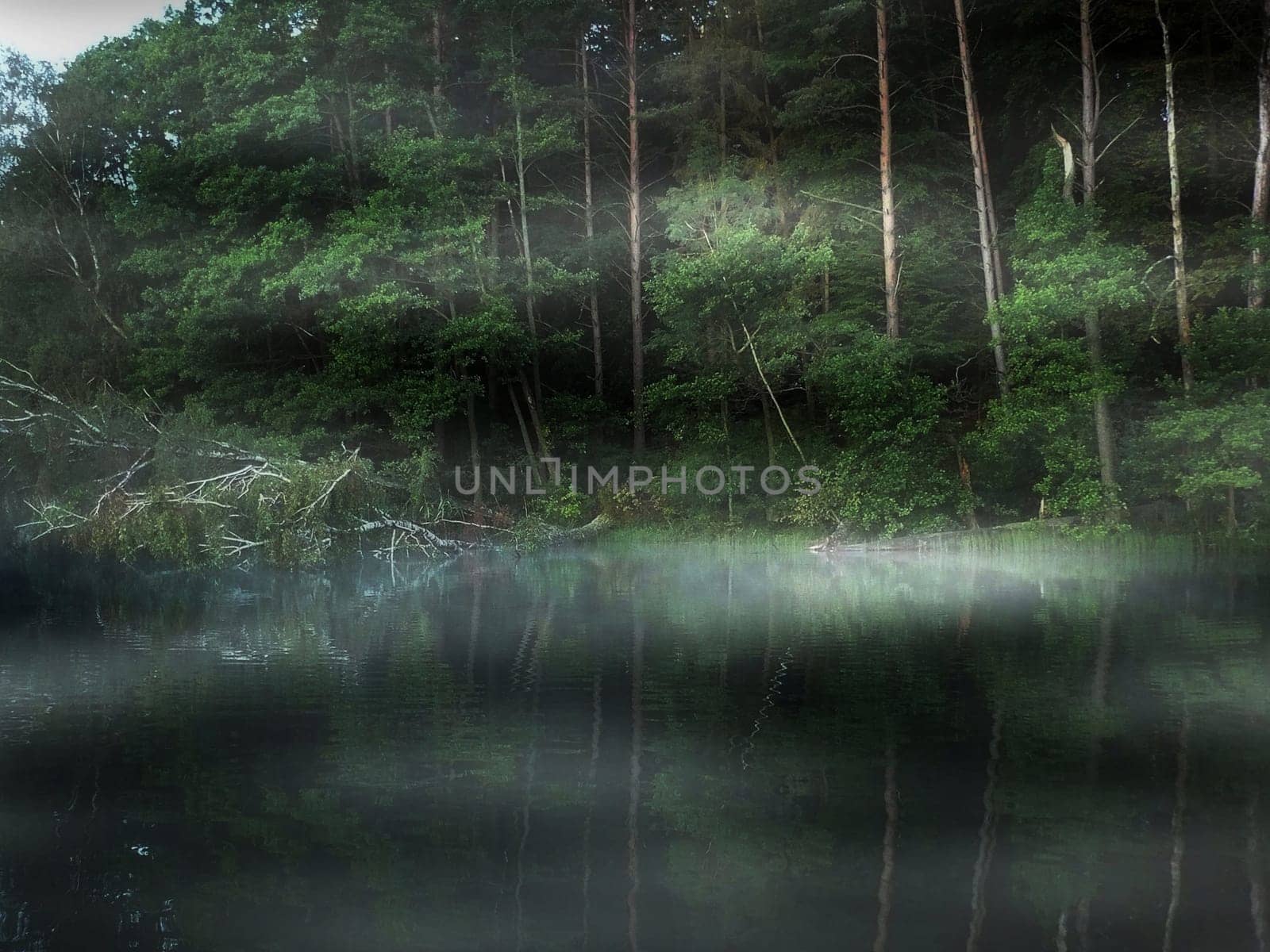 fog on the lake, Kashubia