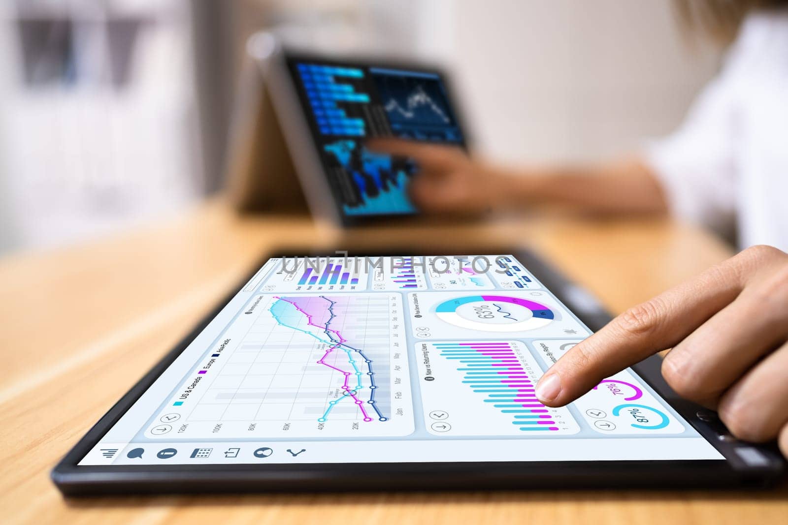 Digital Data Technology. KPI Business Dashboard Technology