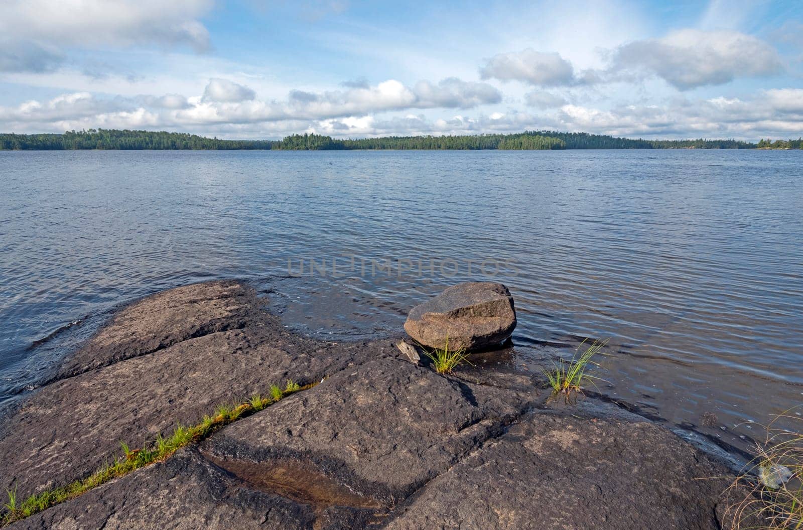 Calm Waters on a North Woods Lake on Tuscarora Lake in the Boundary Waters in Minnesota