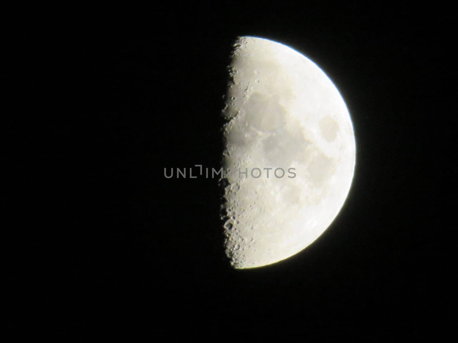 beautiful crescent quarter moon crater martian reflection