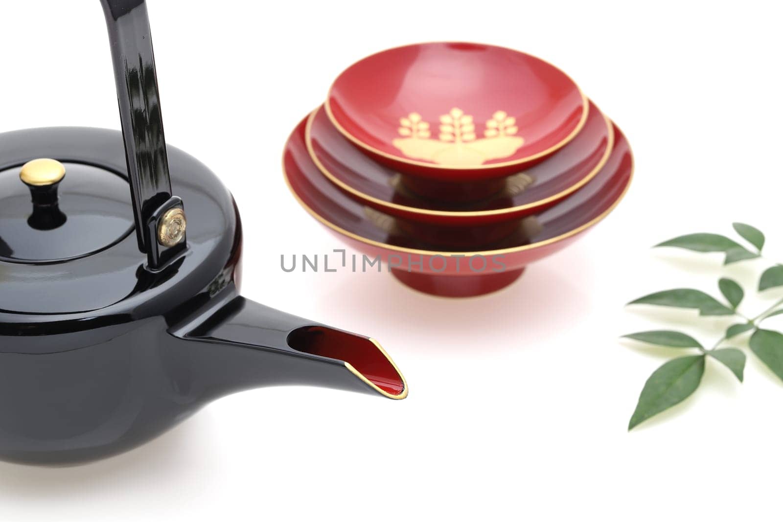 Japanese new year's sake "otoso"" isolated on white background"