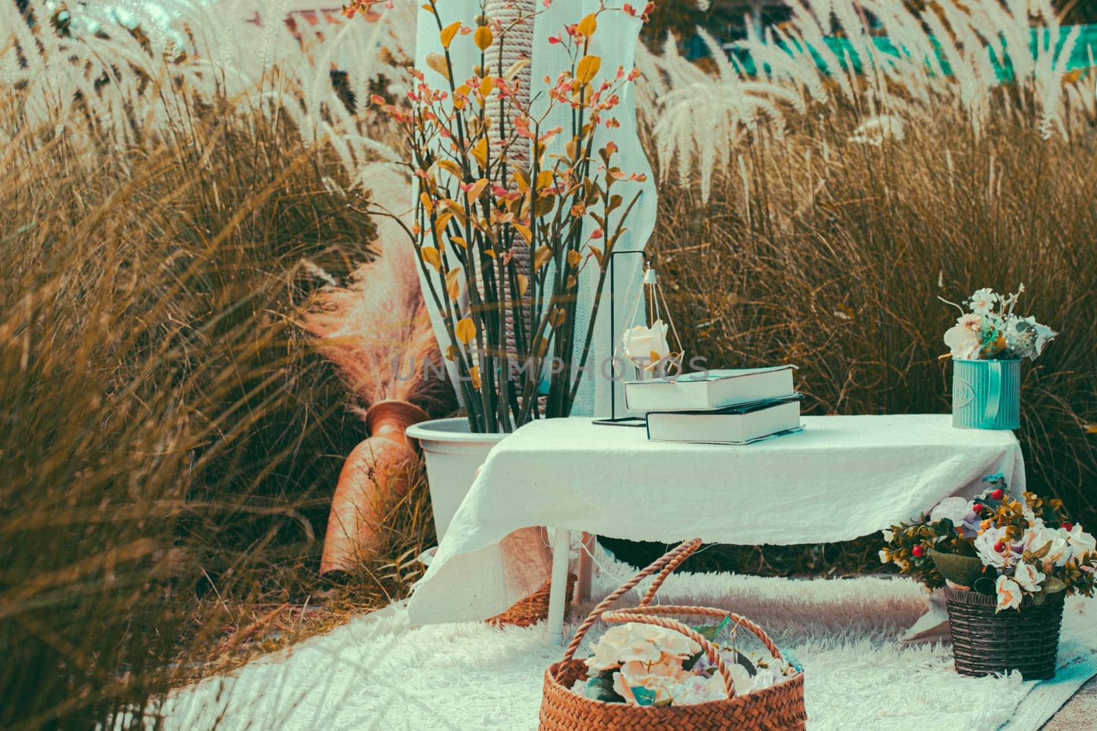 inspiration picnic outdoors, with the dinner table and Picnic setting