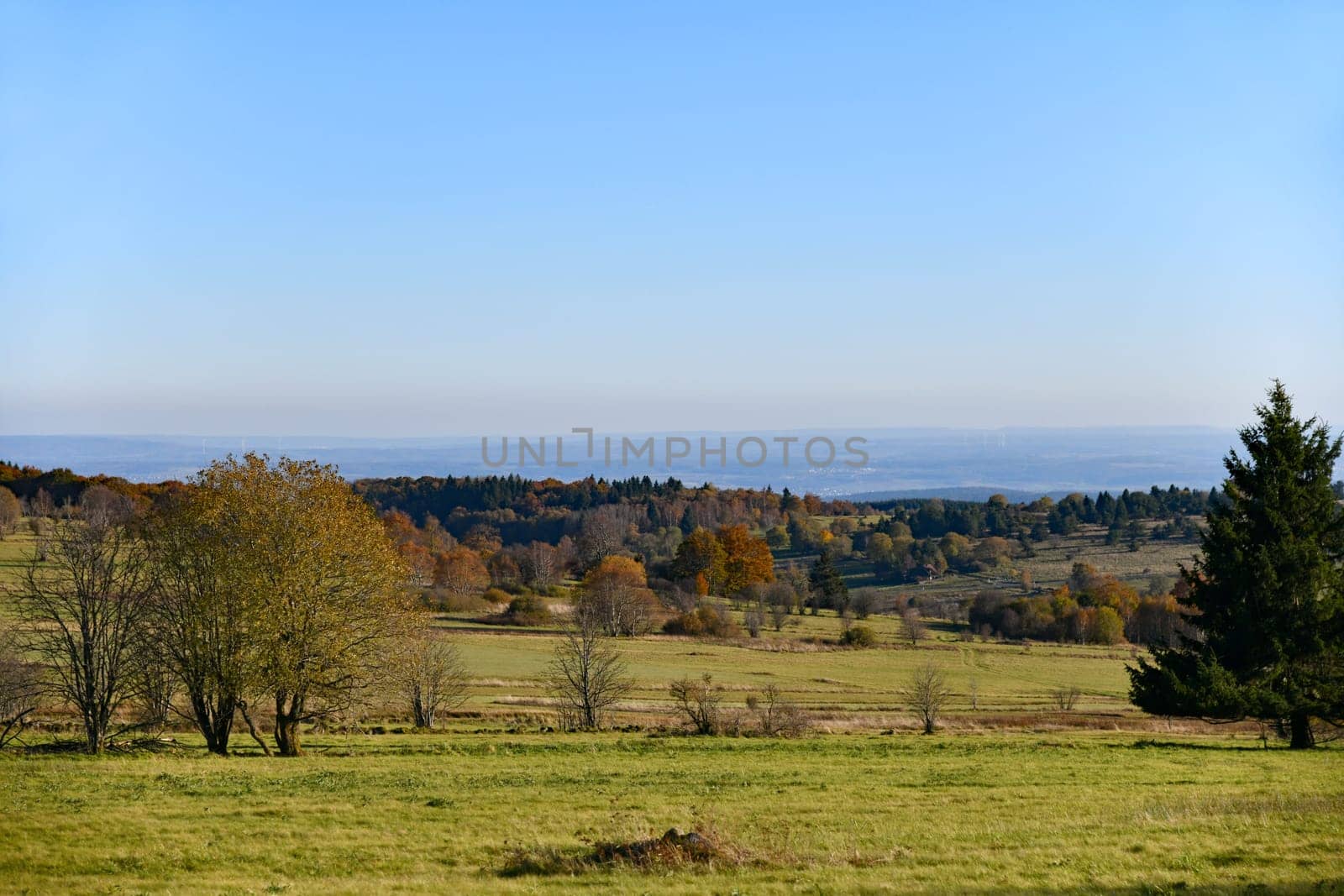 View of the autumnal Rhön