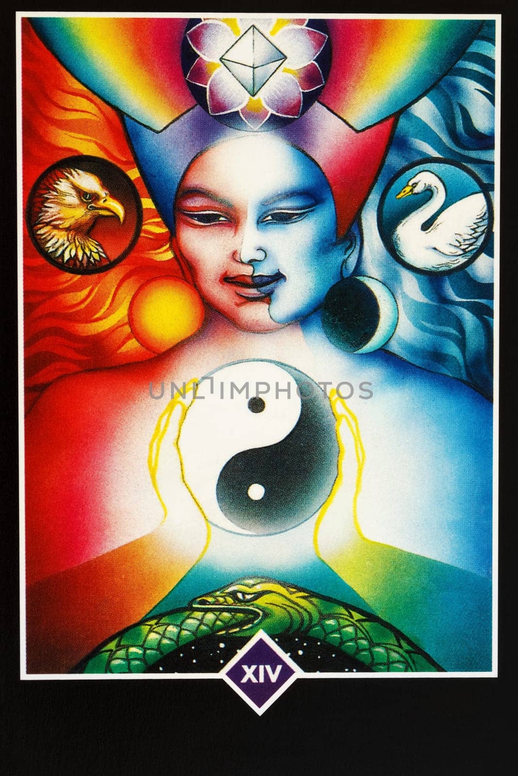 Ventspils, Latvia, 10.2021 Tarot cards for divination, spiritualistic seances