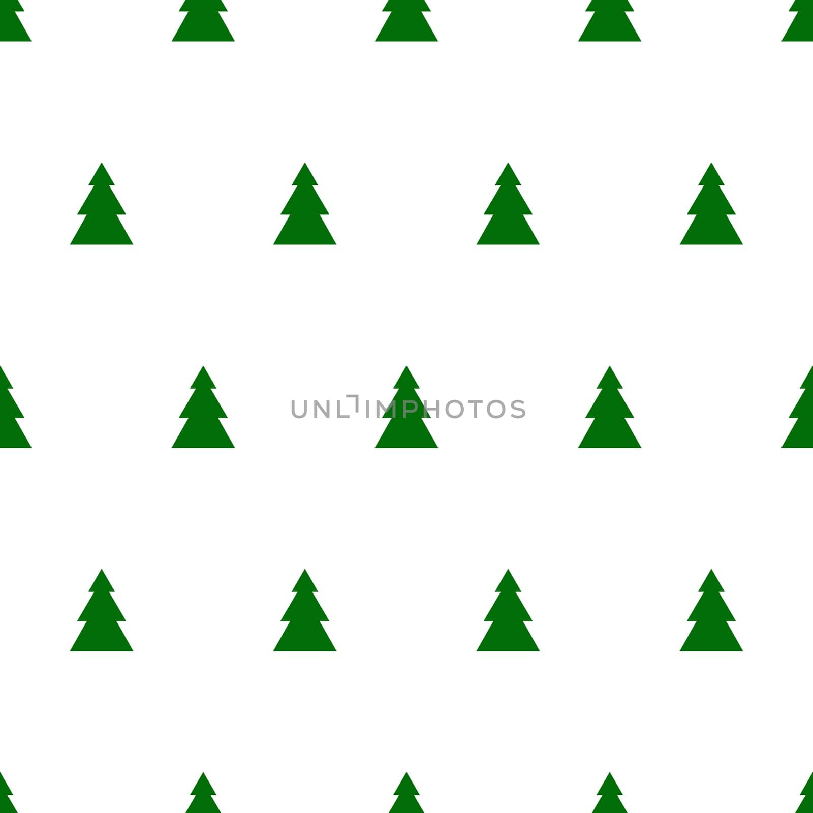 Christmas seamless pattern. Christmas Trees backdrop. Tileable background for winter holidays. Graphic design element for packaging paper, prints, scrapbooking. Holiday themed design