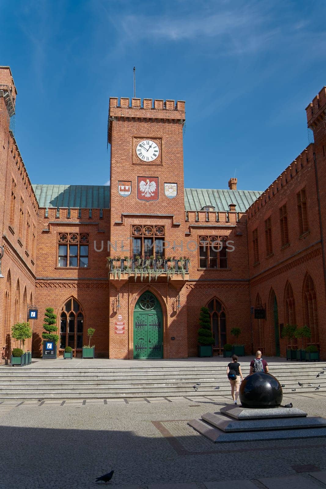 Town hall in the old town Kolobrzeg on the Polish Baltic coast